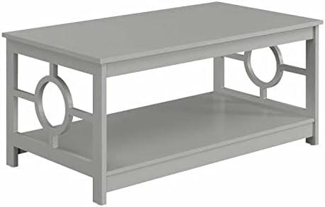 Contemporary Gray Ring 40" Rectangular Coffee Table