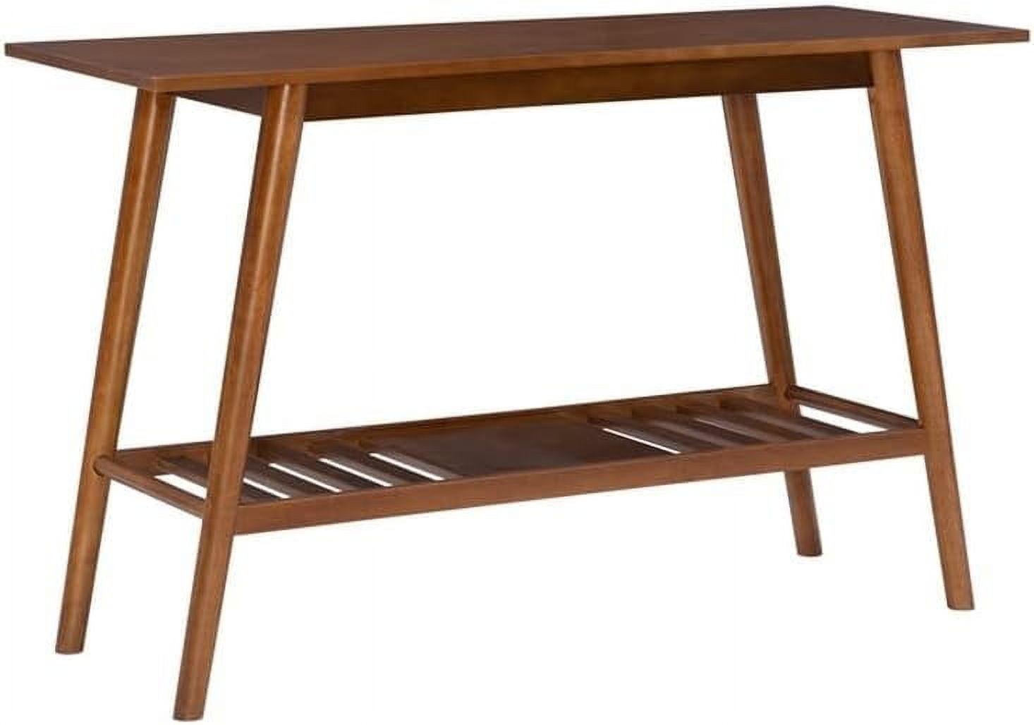 Mid-Century Modern Charlotte Console Table with Storage Shelf