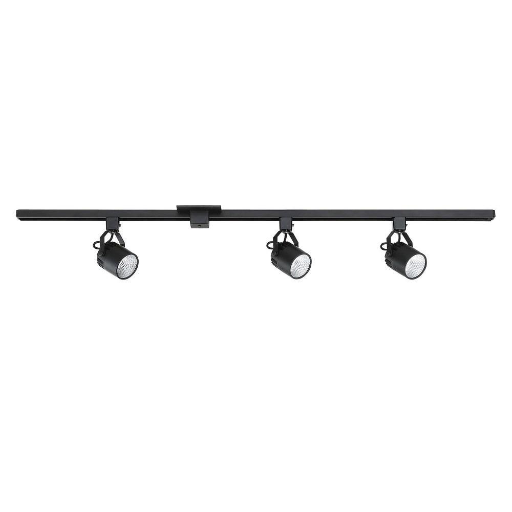 Black Metal 48'' 3-Light Dimmable Track Lighting Kit