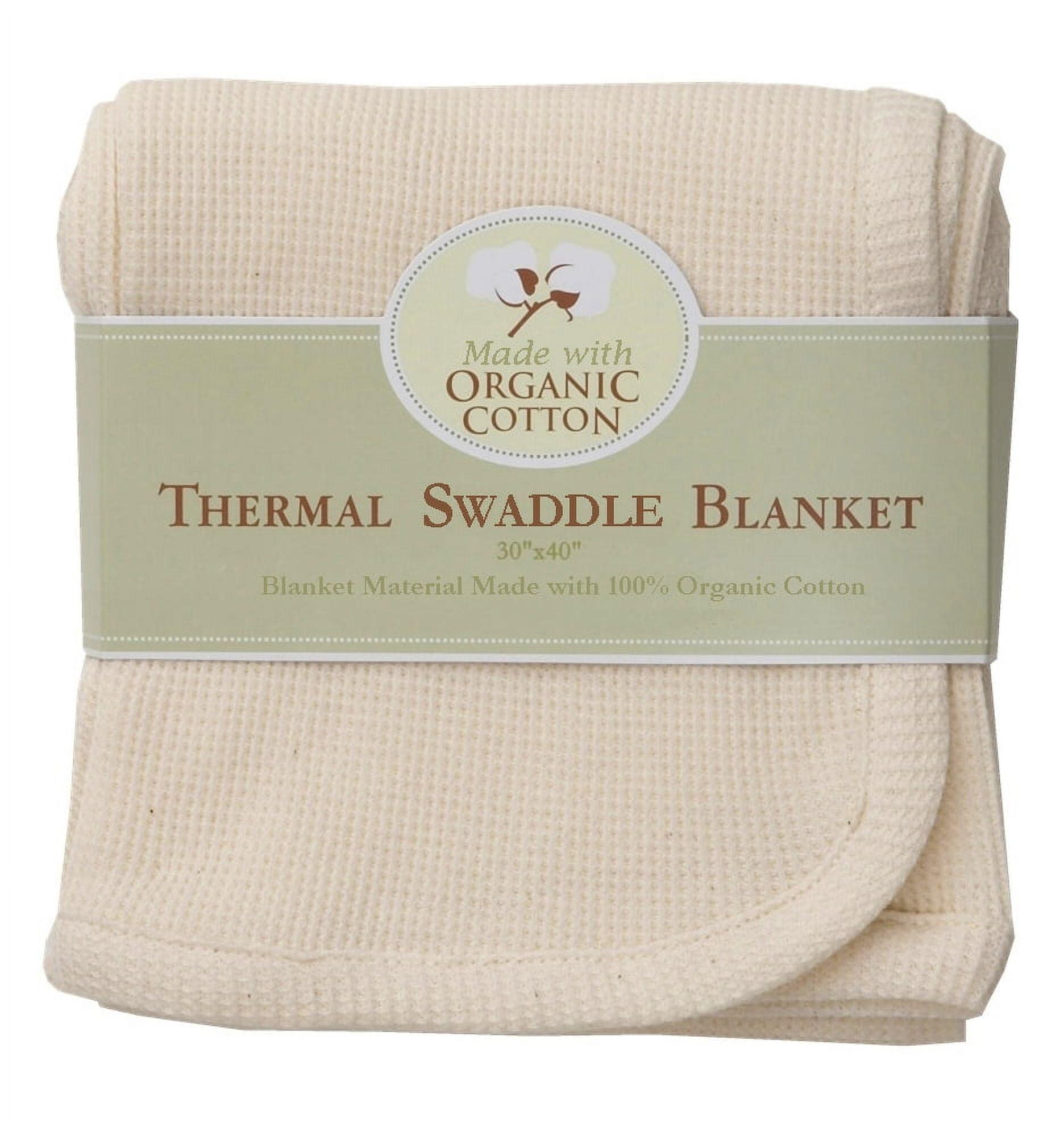 Natural Organic Cotton Thermal Baby Swaddle Blanket