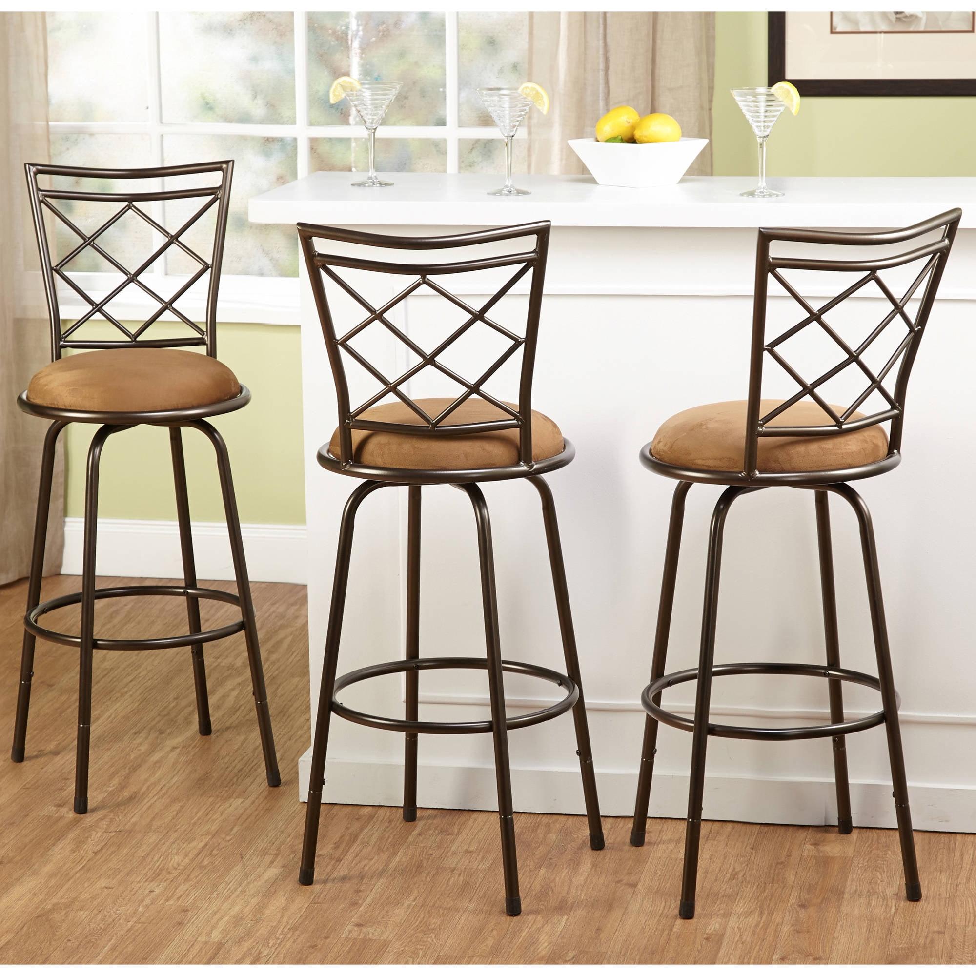 Set of 3 Avery Adjustable Metal Barstool - Buylateral