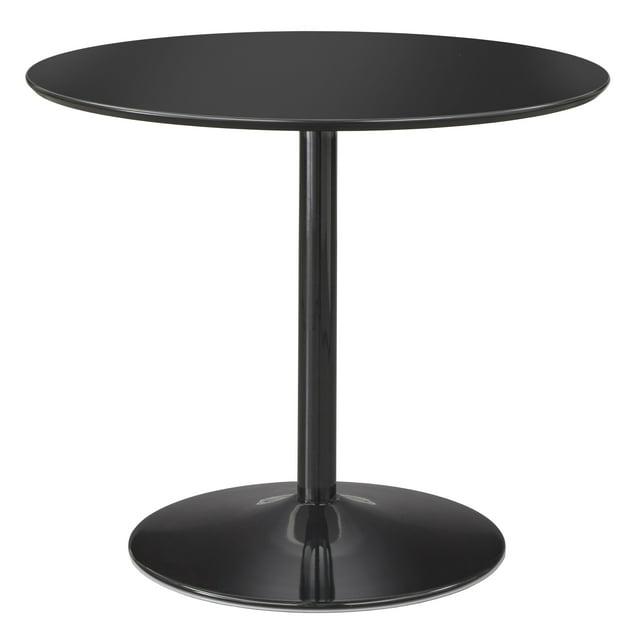 TMS Eldon Round Indoor Metal Pedestal Dining Table, Black