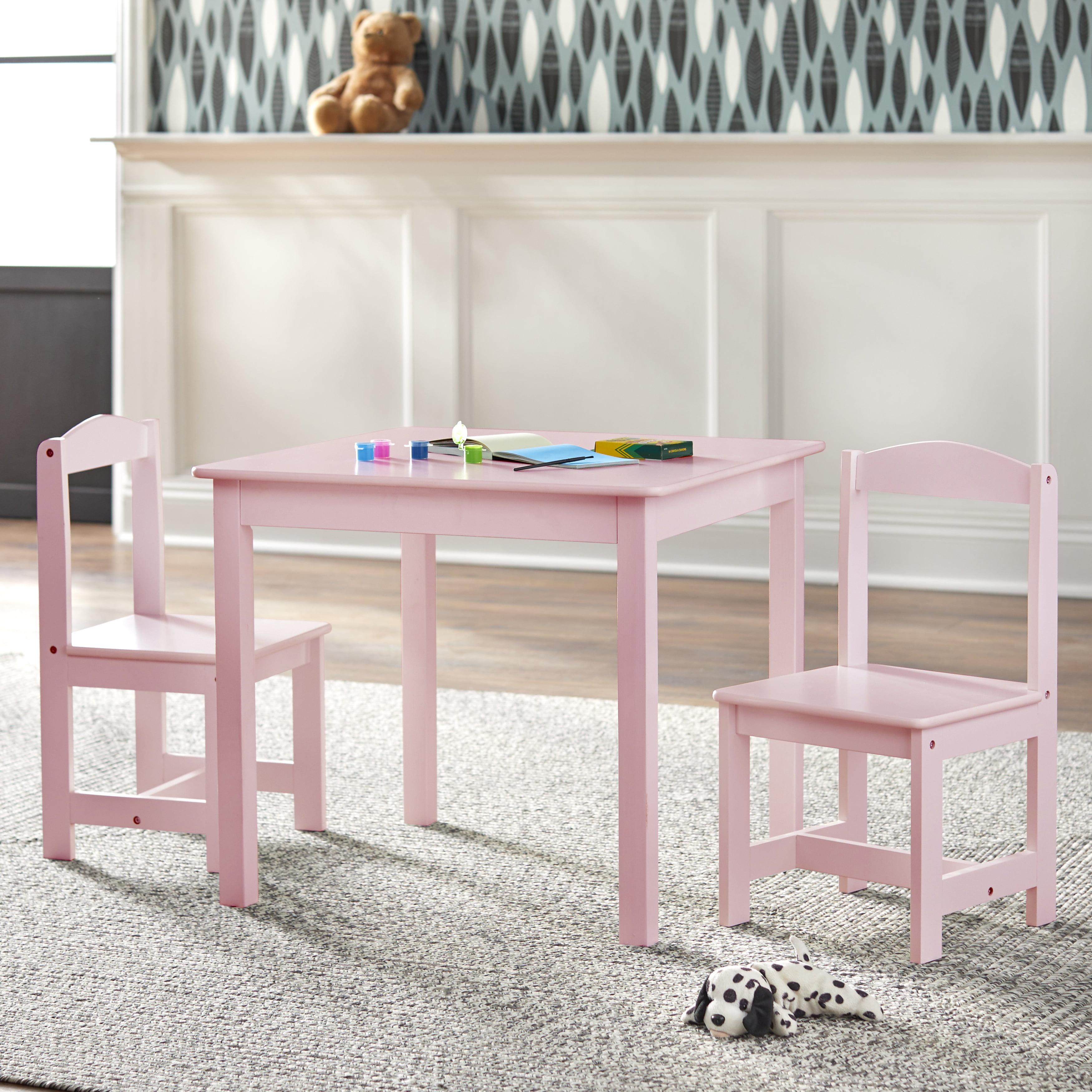 3pc Madeline Kids' Table and Chair Set Pink - Buylateral: Toddler Table, MDF Frame, Laminate Top, 50 lb Capacity