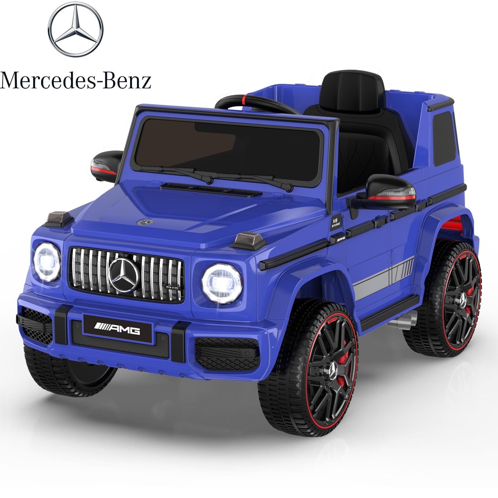 TOKTOO 12V Powered Ride on Car, Mercedes-Benz G63 Licensed 1 Seater Kid Car w/ Remote Control, Gift for Boys Girls Aged 2-4 Years-Blue