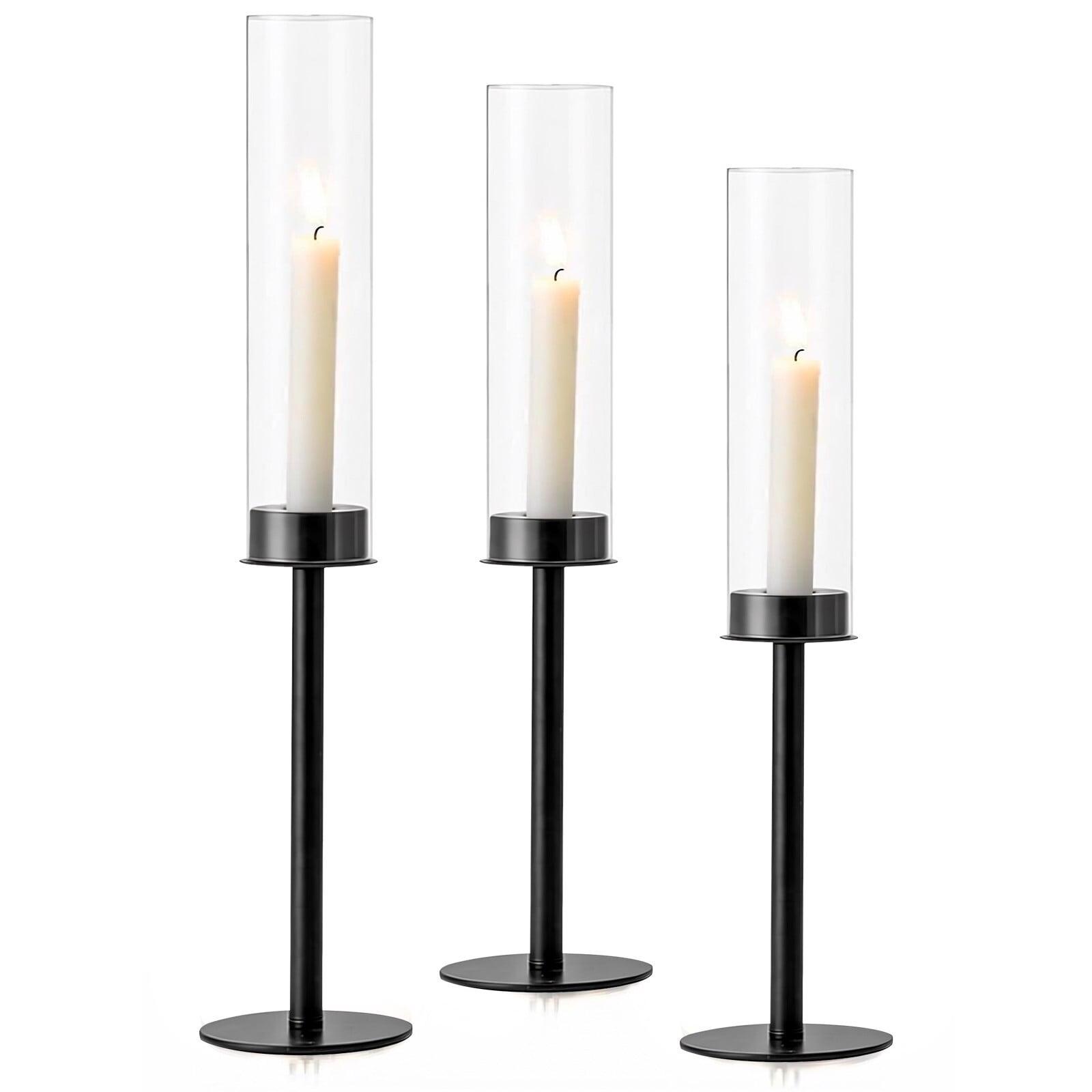 NIERBO Candlestick Holders Hurricane Candle Holder, 3pcs Candle Stick Candle Holder Candelabra | Wayfair