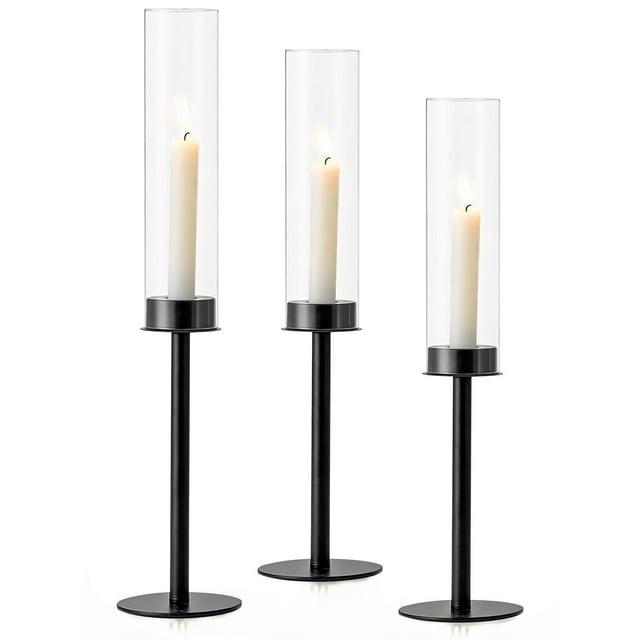NIERBO Candlestick Holders Hurricane Candle Holder, 3pcs Candle Stick Candle Holder Candelabra | Wayfair