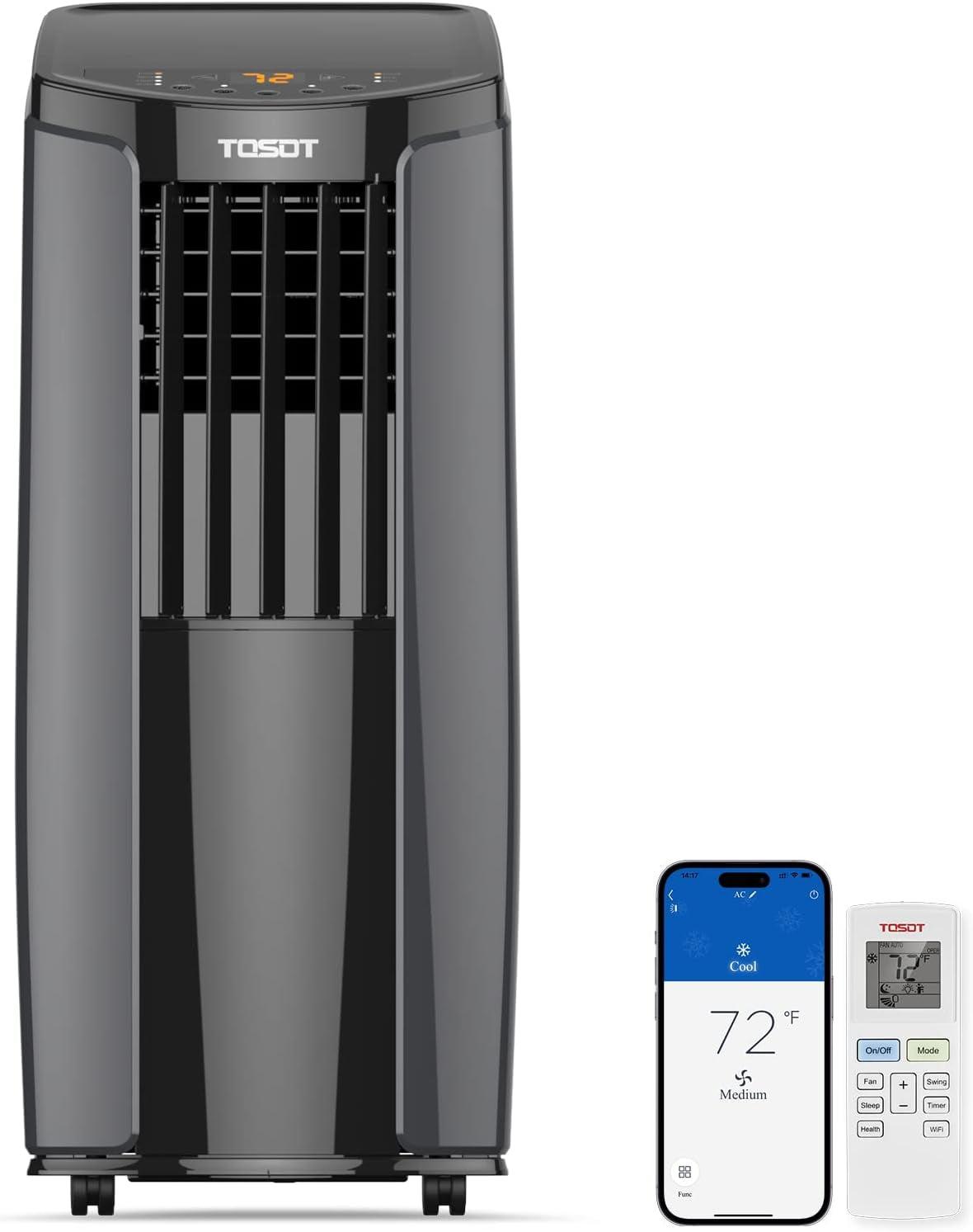 Tosot 10200 BTU Wi-Fi Connected Portable AC with Dehumidifier, Fan, for 400 Square Feet