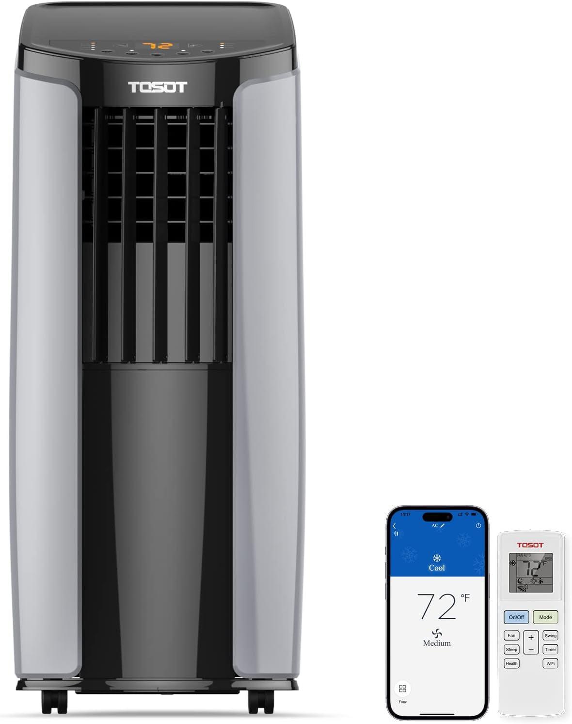 Tosot 8000 BTU Wi-Fi Connected Portable Air Conditioner with Dehumidifier, Fan, for 300 Square Feet