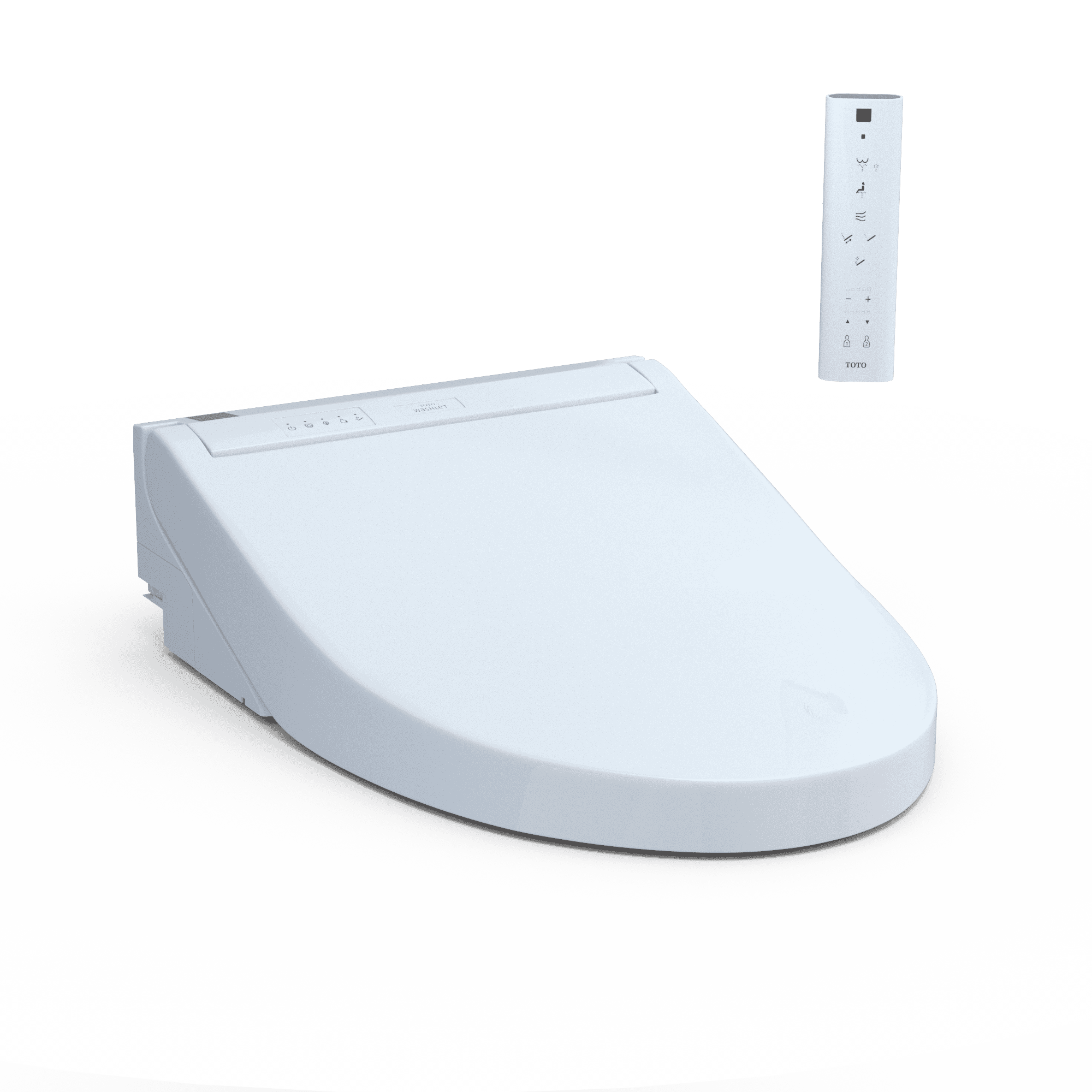 Modern White Elongated Heated Electronic Bidet Seat