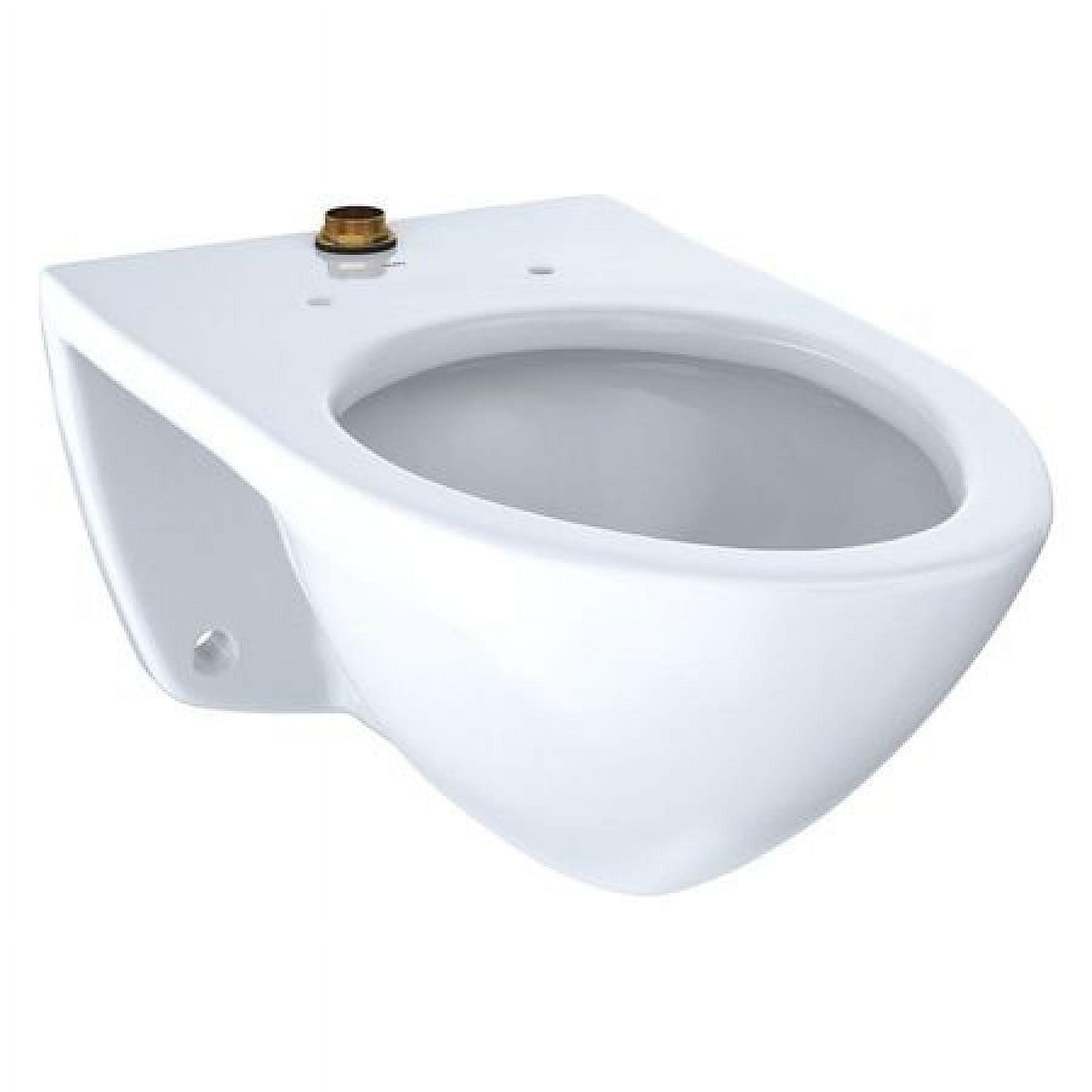 White Wall-Mounted Elongated One-Piece Toilet