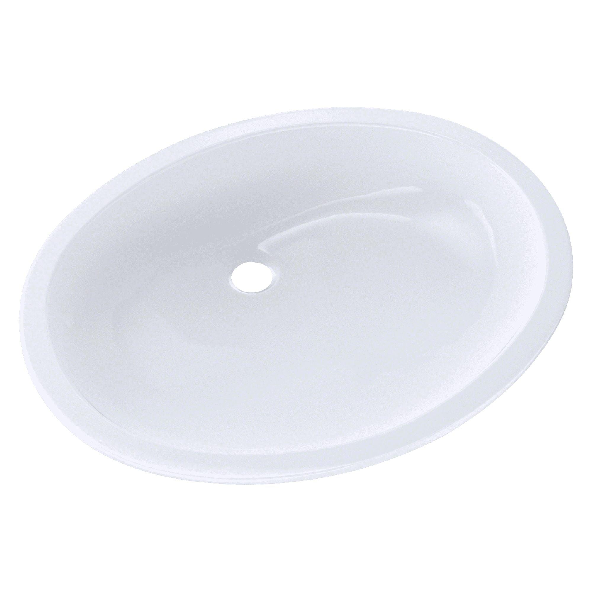 Dantesca® Vitreous China Oval Undermount Bathroom Sink with Overflow