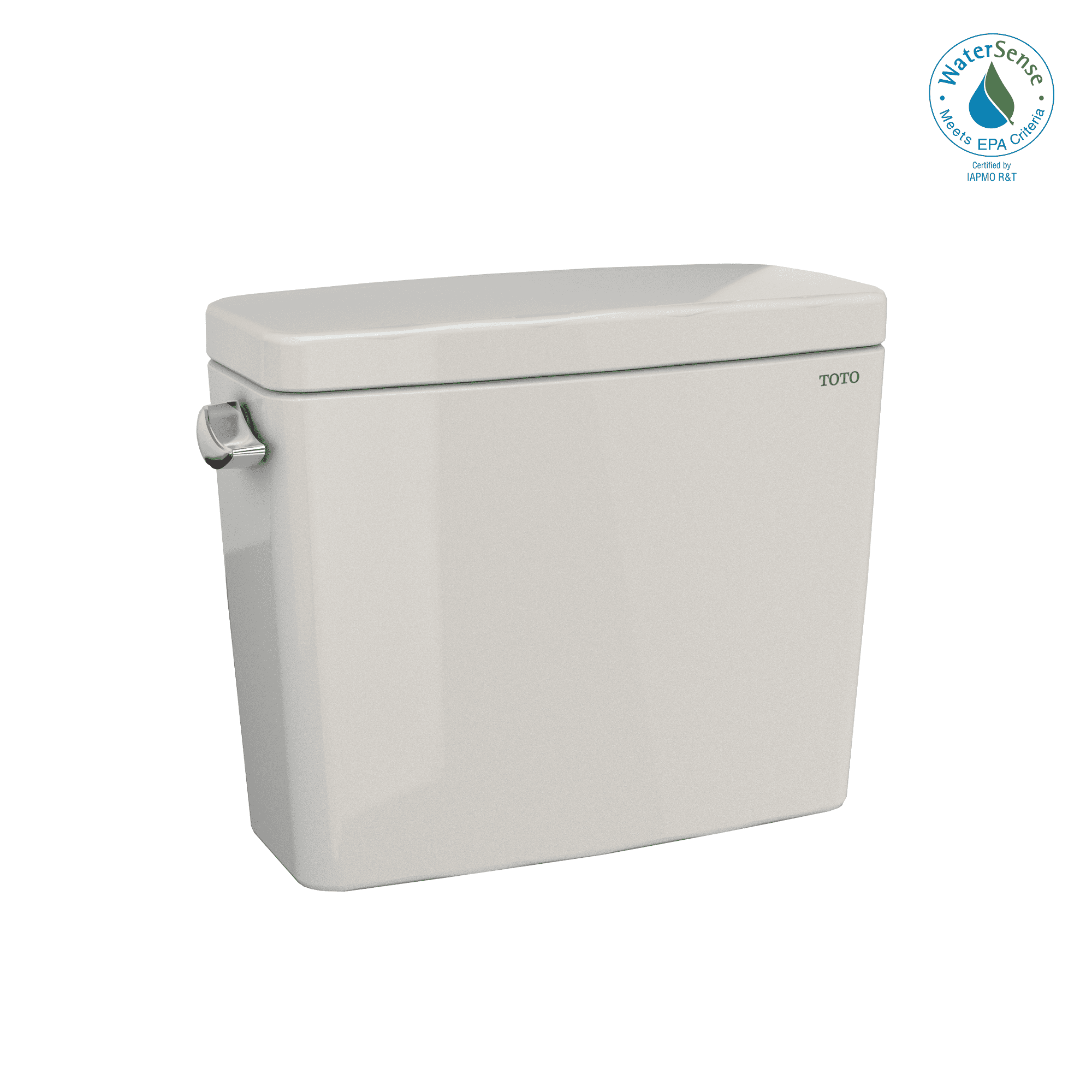 Bone Modern 1.28 GPF Toilet Tank with Chrome Lever