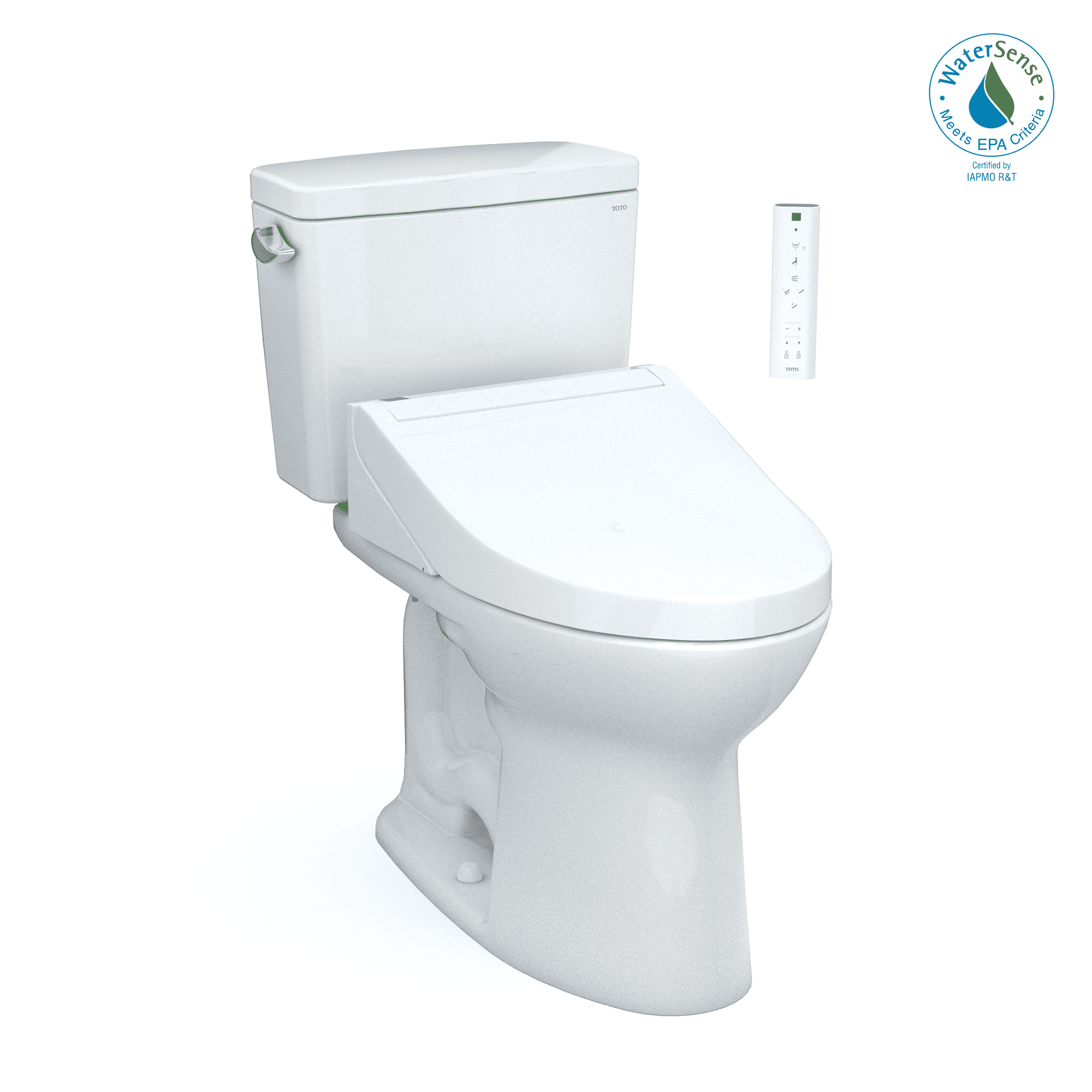 Drake® 1.28 GPF Water Efficient Elongated Two-Piece Toilet with Tornado Flush® (Seat included)