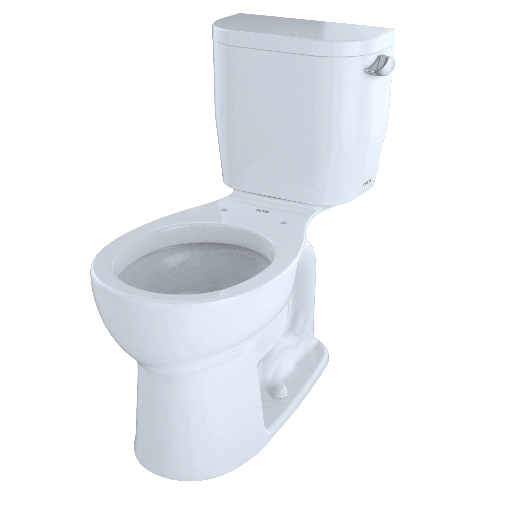 White Round Two-Piece High Efficiency Toilet