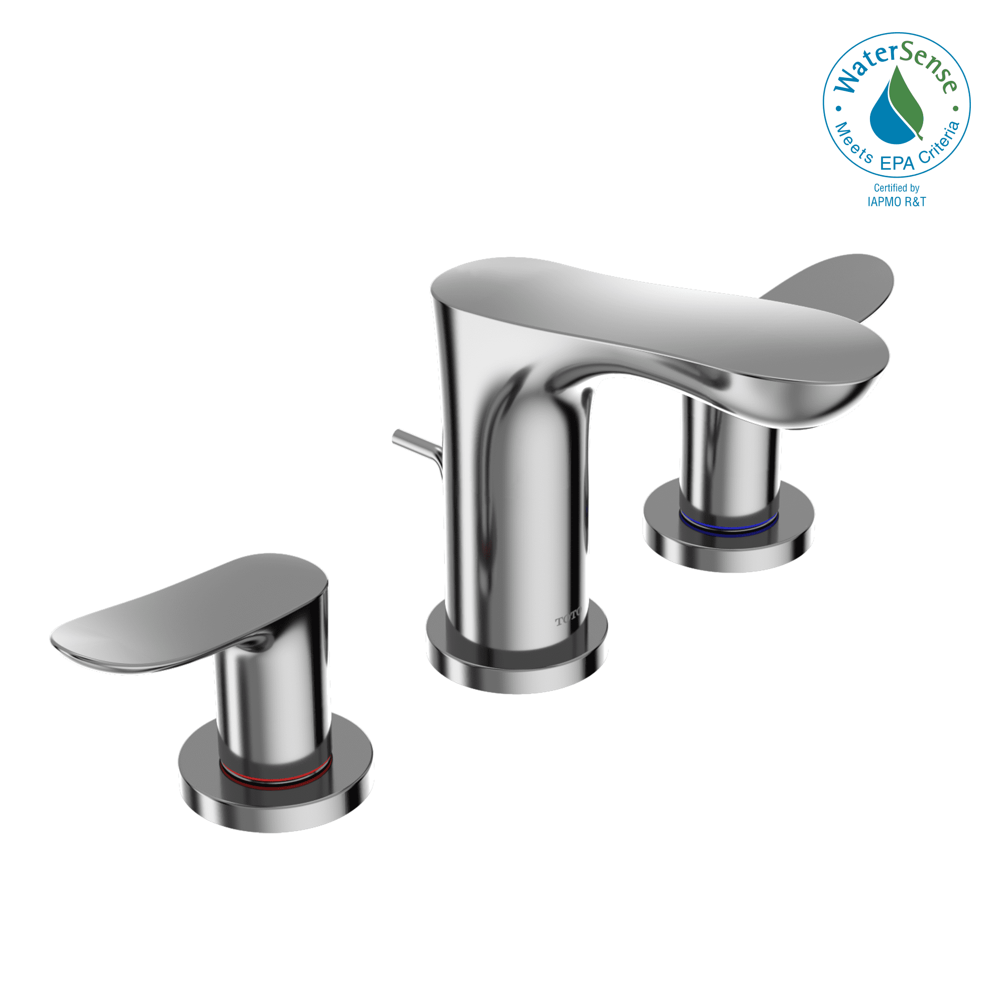 Double Handle Bathroom Faucet with Drain Assembly