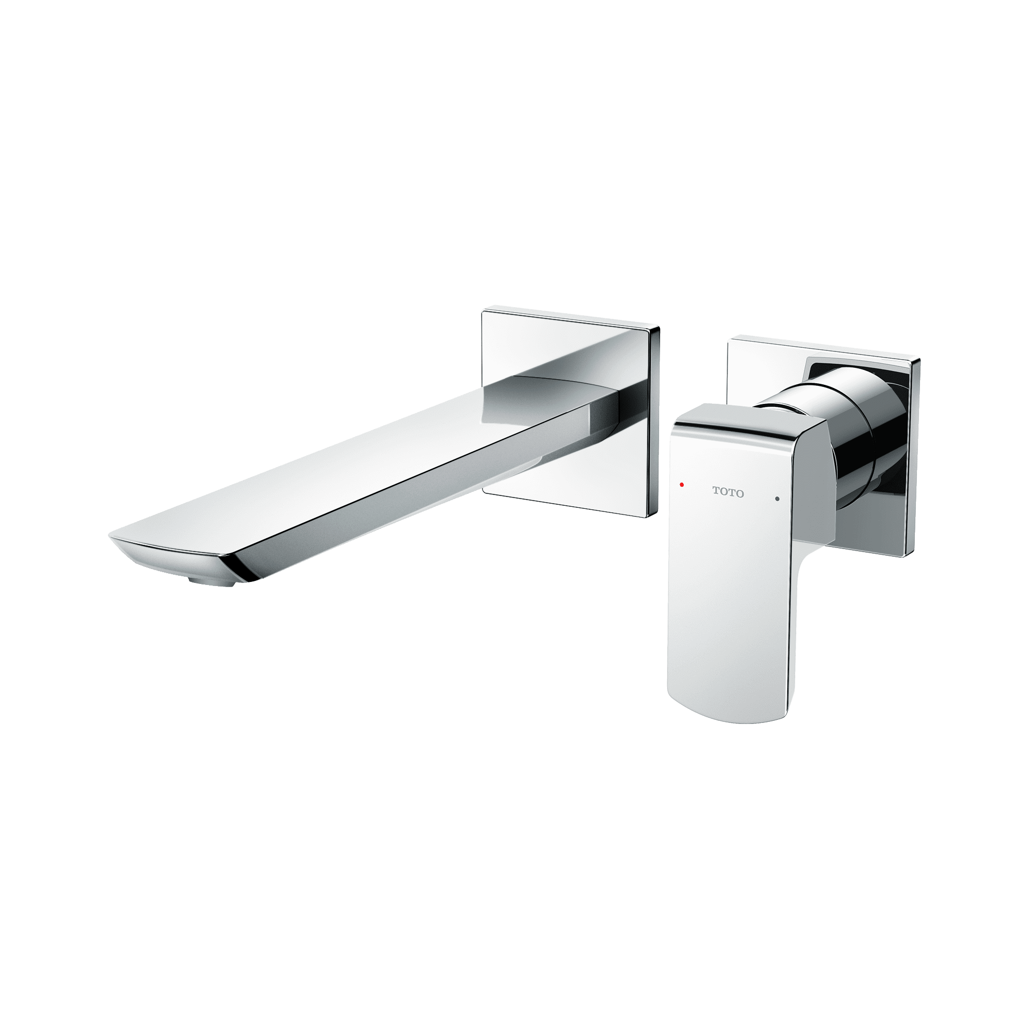 Polished Nickel 1.2 GPM Wall-Mounted Modern Bathroom Faucet