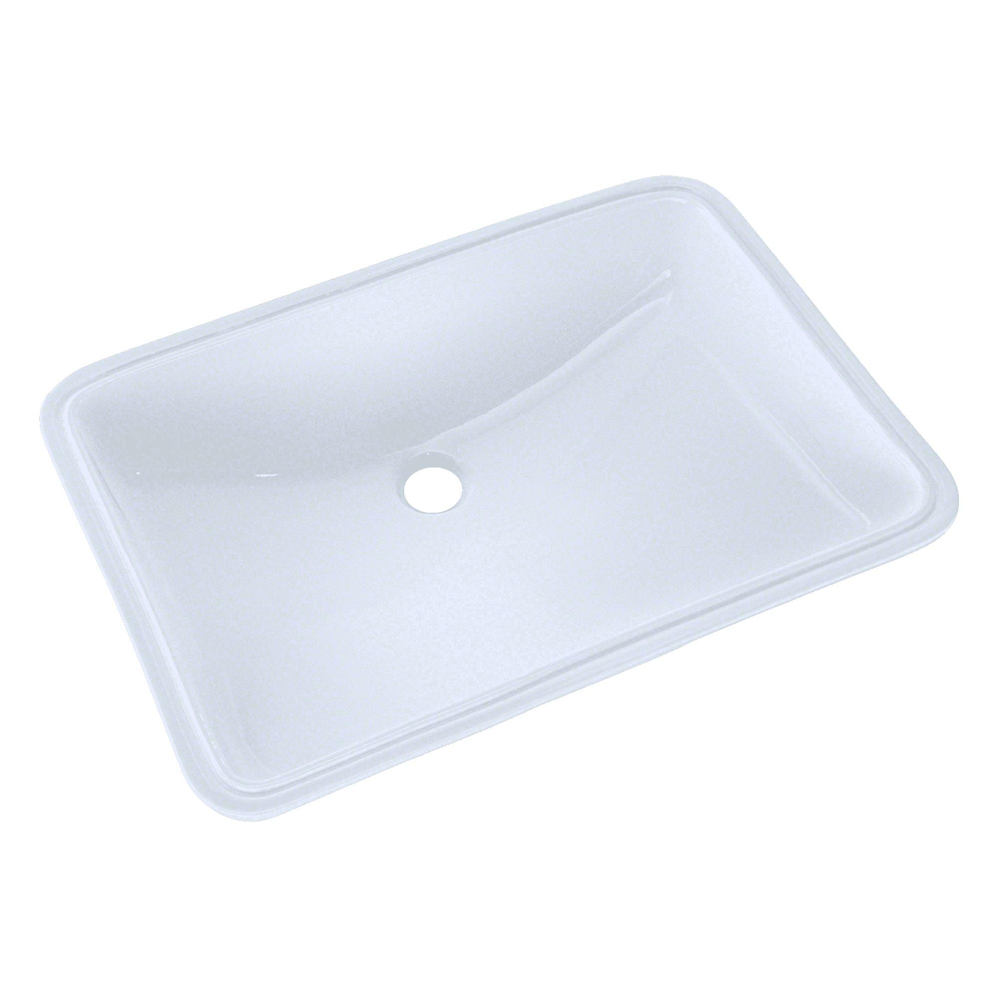 Vitreous China Rectangular Undermount Bathroom Sink with Overflow