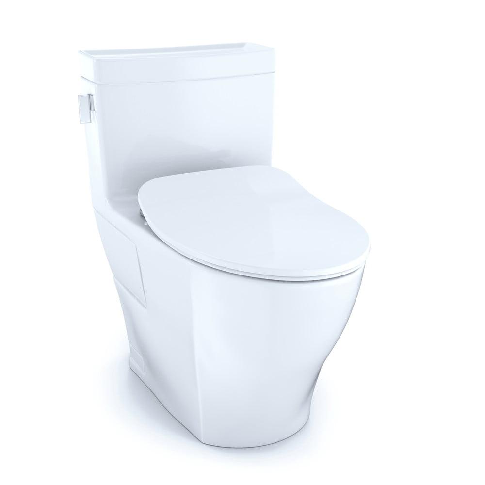 White Elongated One-Piece High Efficiency Toilet