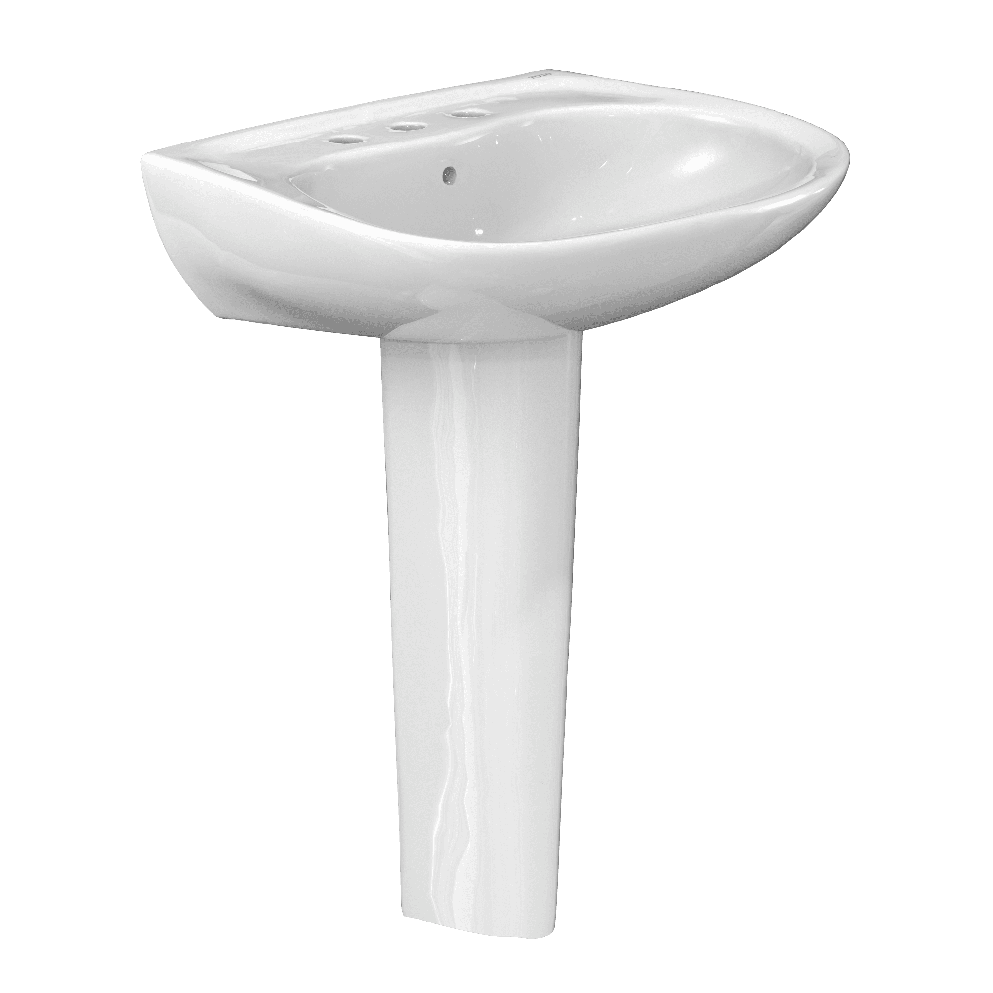 Prominence Vitreous China 26" Pedestal Sink with Overflow