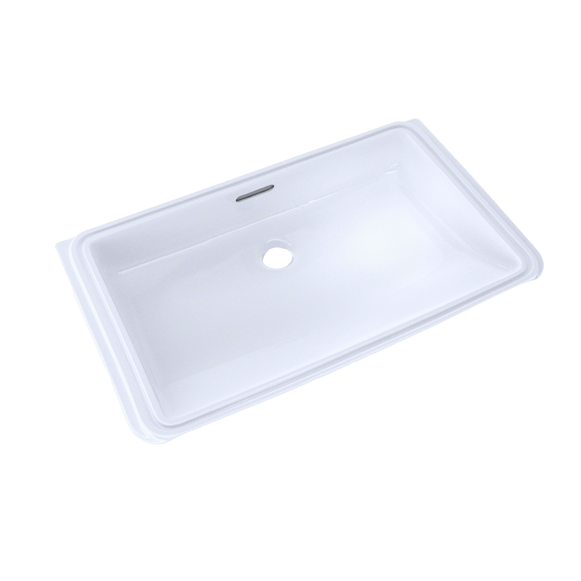 Ceramic Rectangular Undermount Bathroom Sink with Overflow