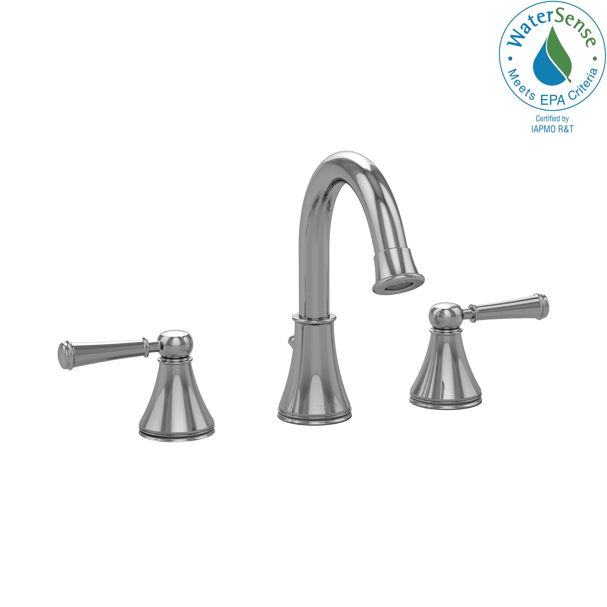 Elegant Vivian Polished Nickel Widespread Bathroom Faucet