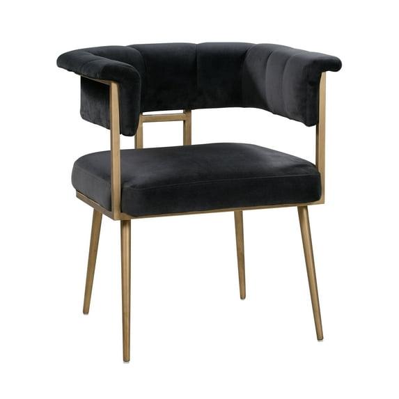Astrid Velvet Dining Chair Grey 26"W x 21.7"D x 29.7"H