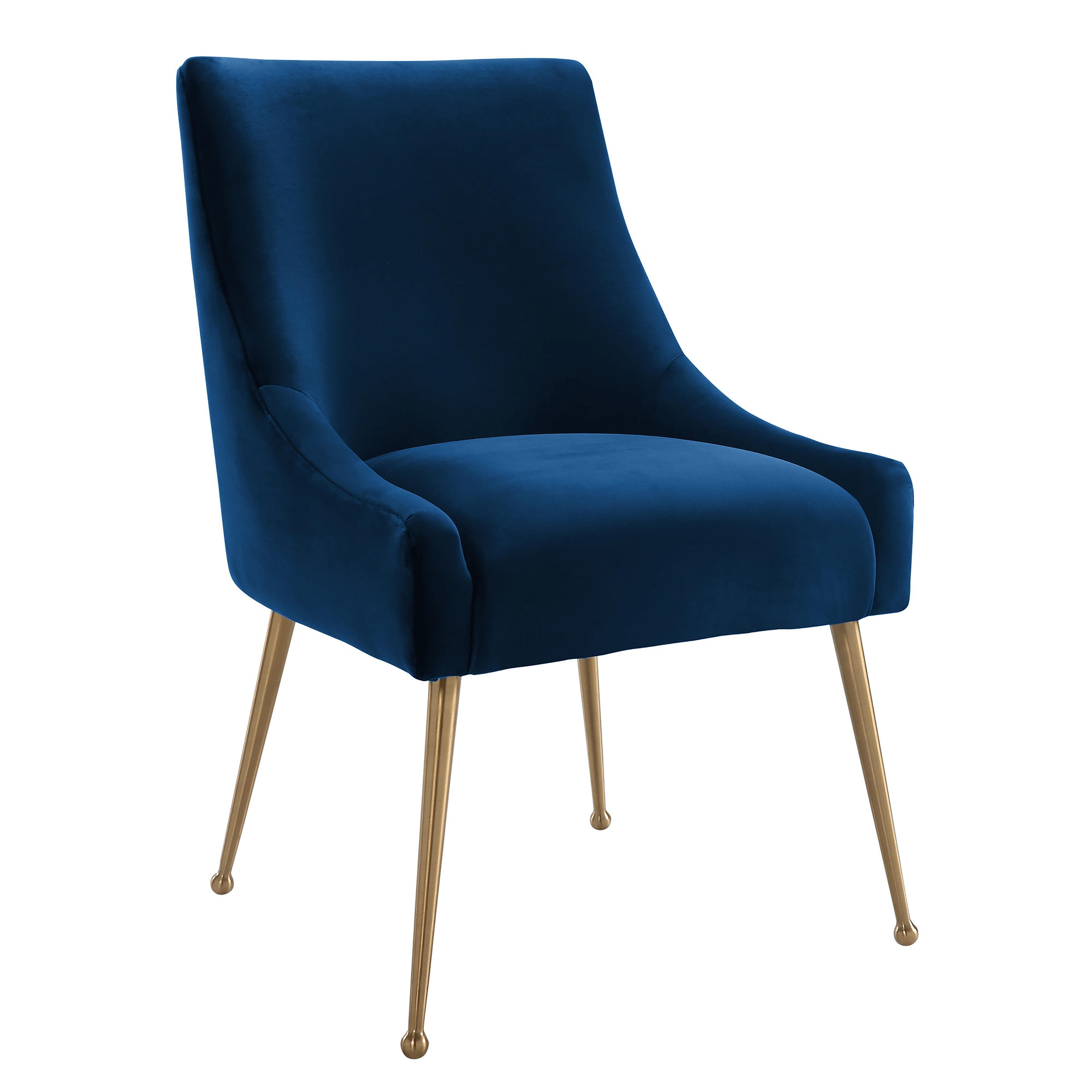 Beatrix 19'' H Velvet Upholstered Metal Parsons Chair