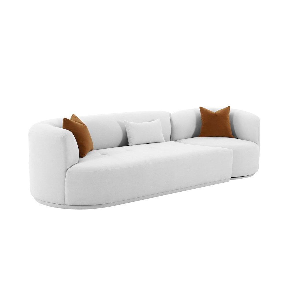 Fickle Boucle 2-Piece Modular RAF Sofa