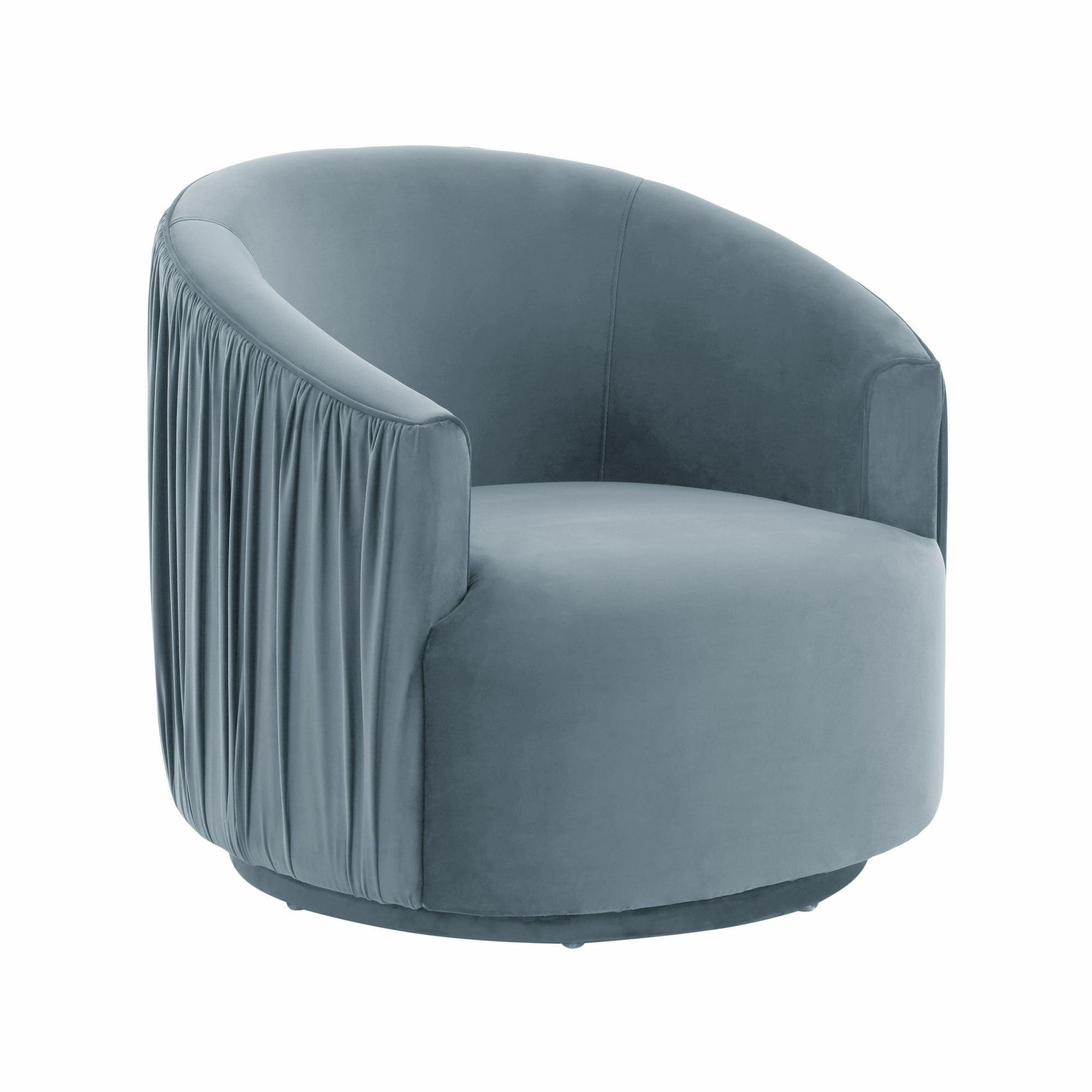Velvet Swivel Barrel Chair