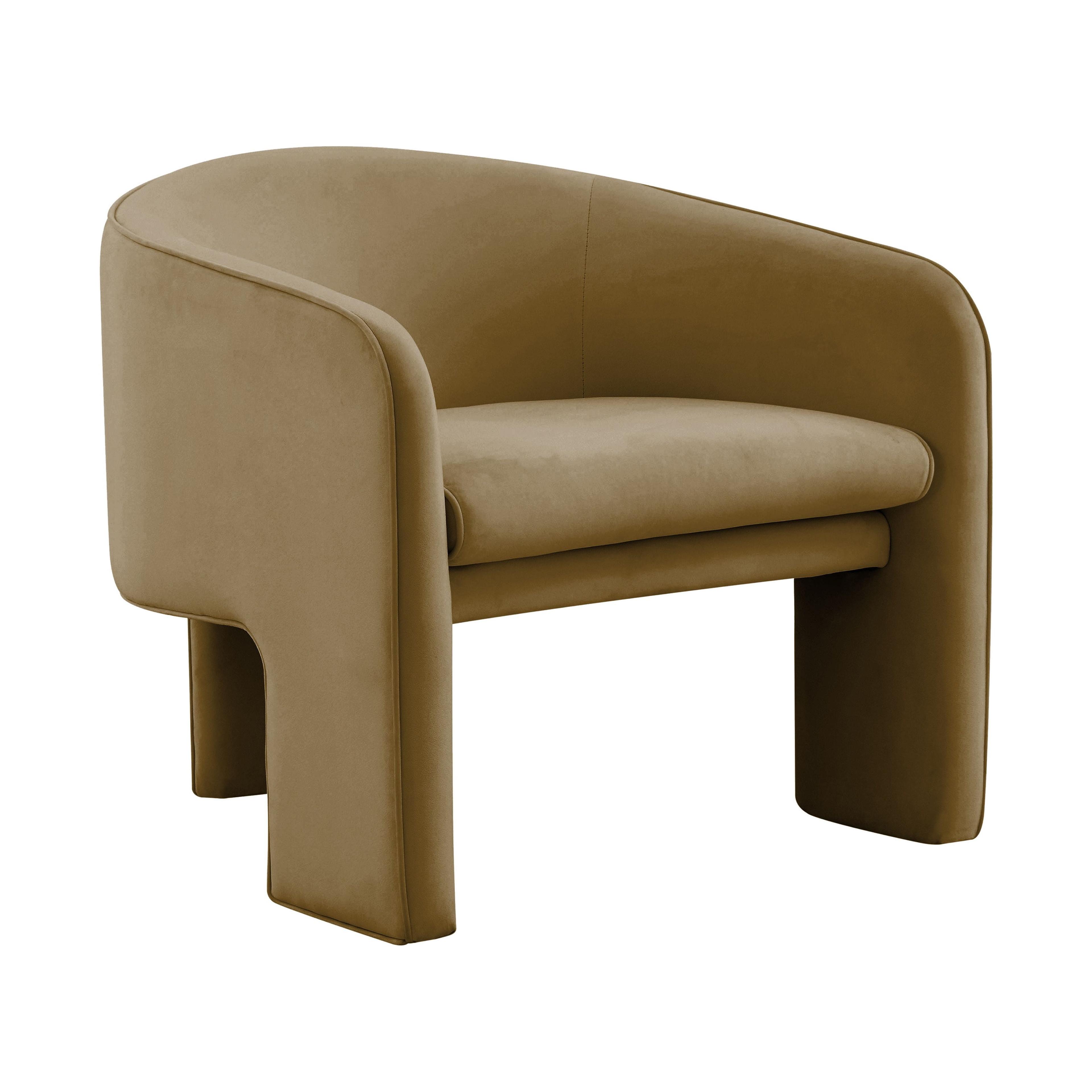 TOV Furniture Marla Cognac Velvet Accent Chair