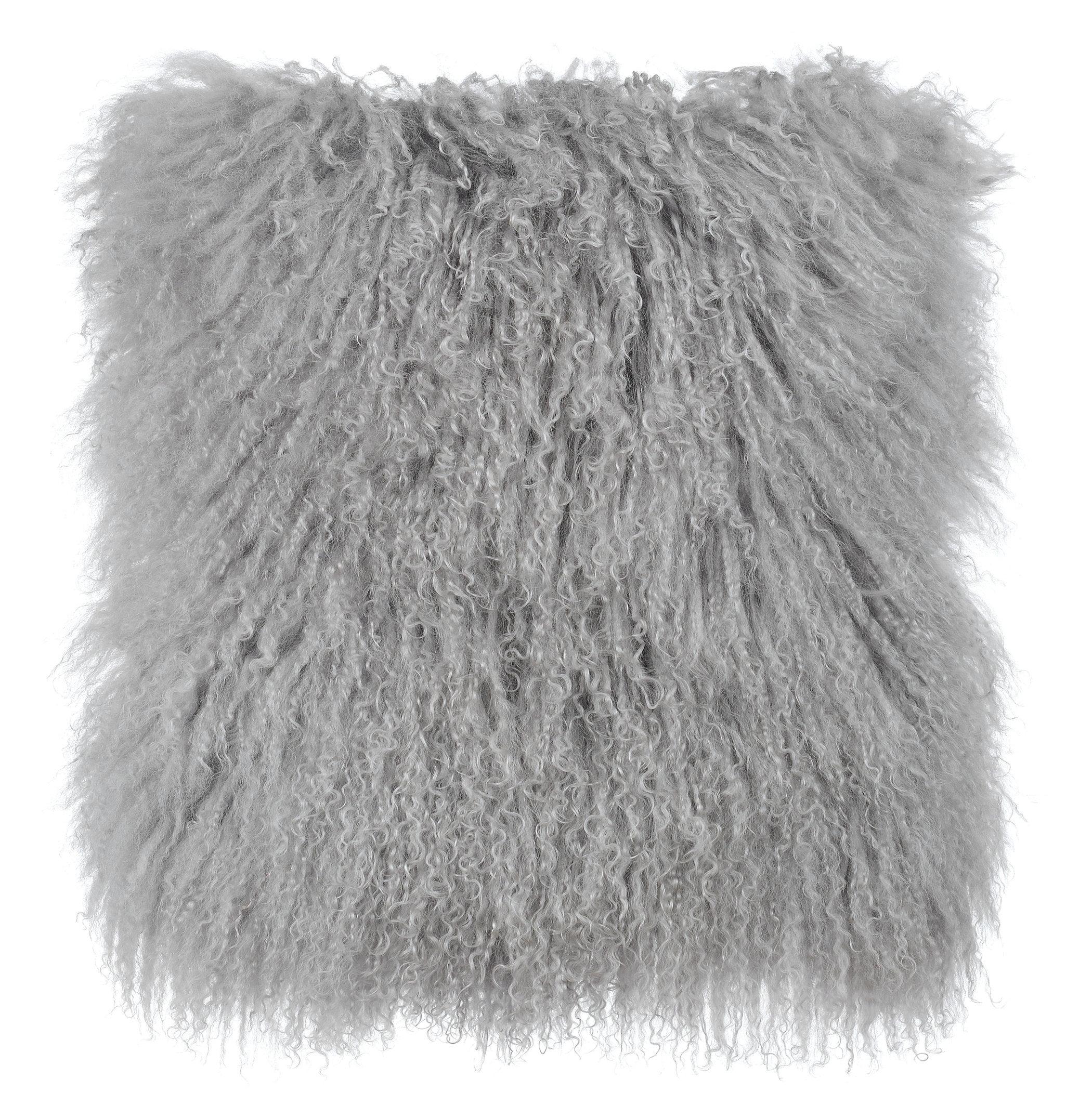 Sheepskin Reversible Throw Pillow