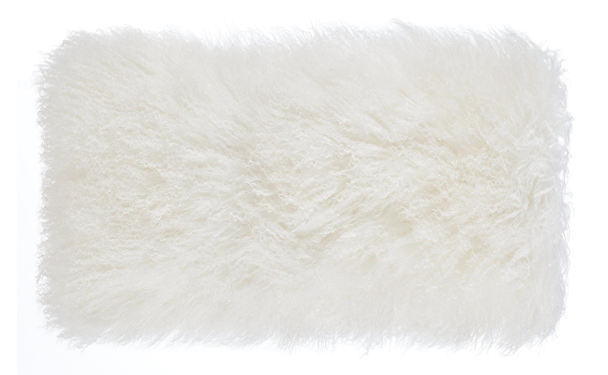 White Tibetan Sheep Wool Long Pillow