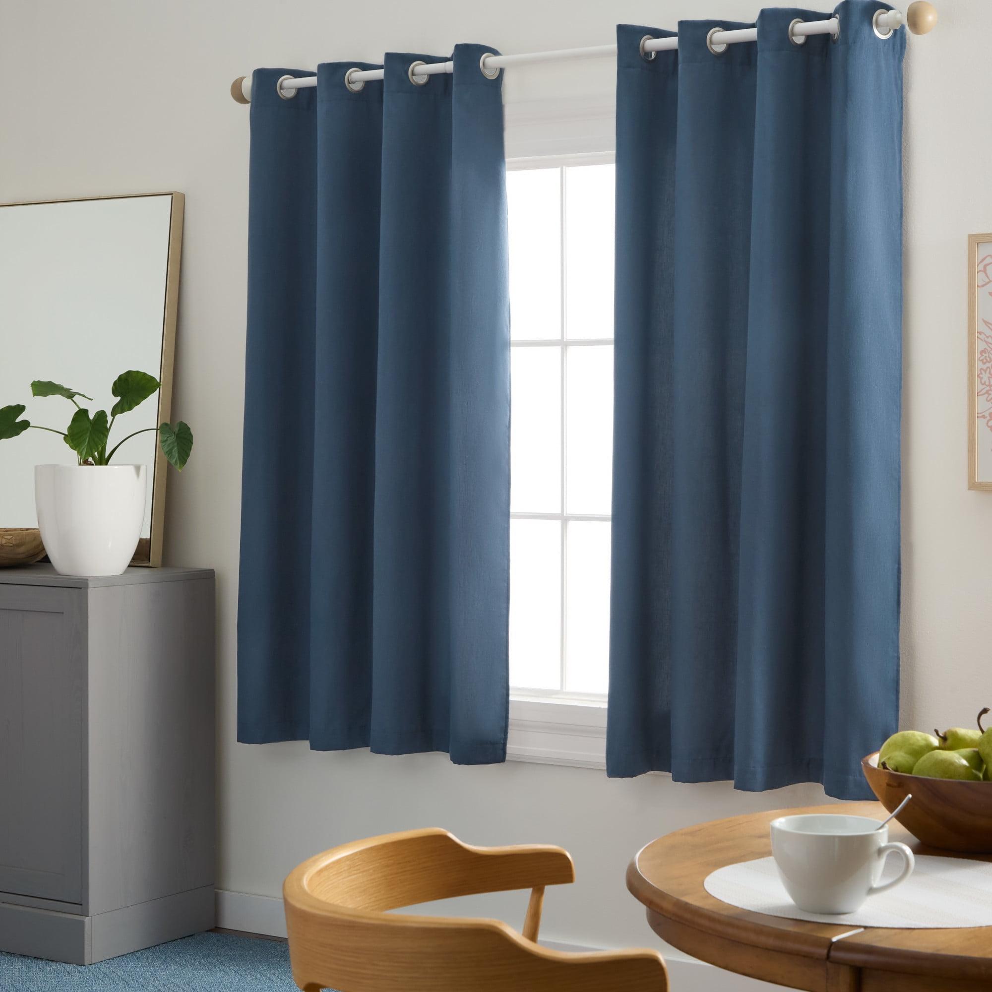 TOWN & COUNTRY BASICS Bertram Solid Linen Texture Indoor Curtains