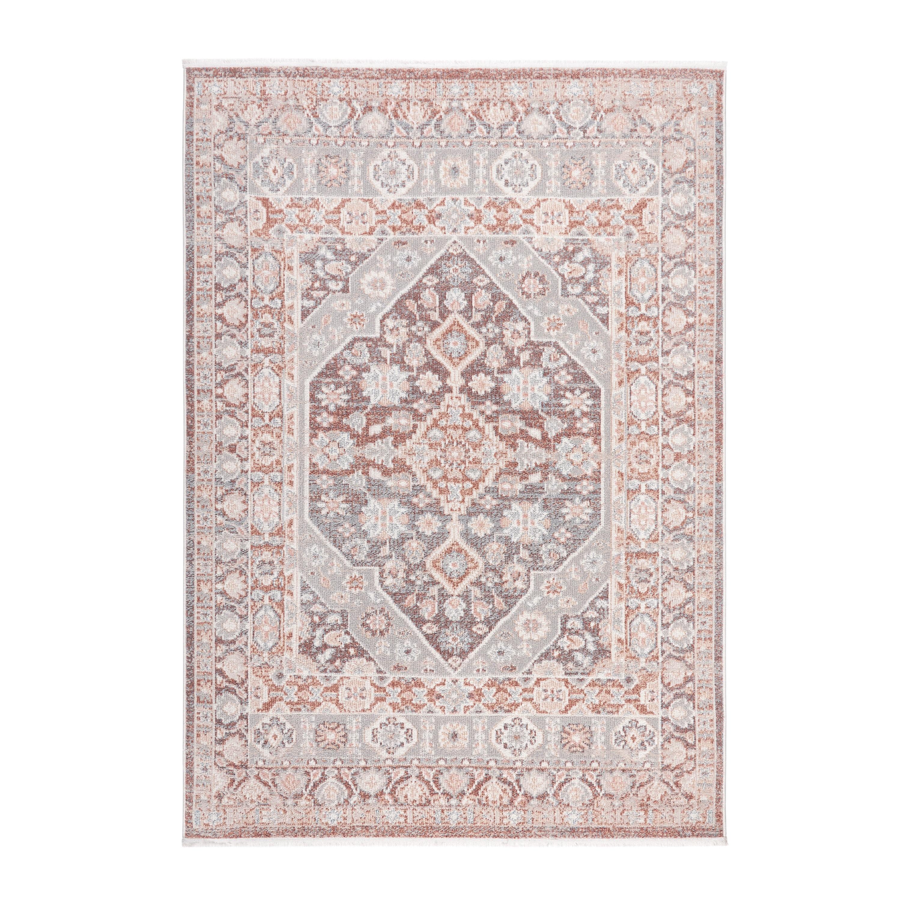 TOWN & COUNTRY EVERYDAY Rein Center Medallion Everwash Washable Area Rug