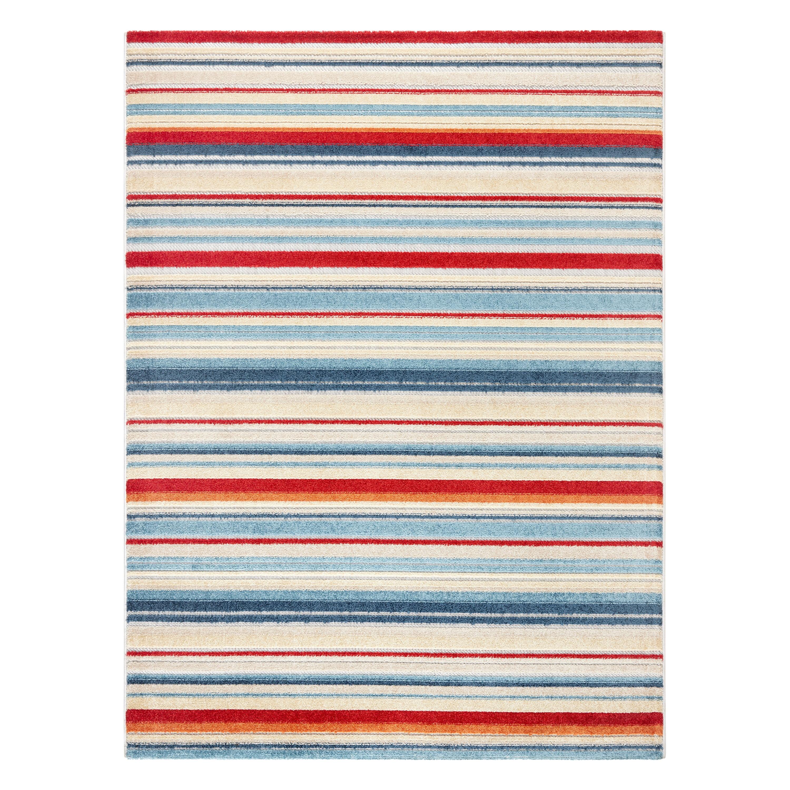 TOWN & COUNTRY EVERYDAY Rio Multicolor Stripe Outdoor Rug Red/Multi