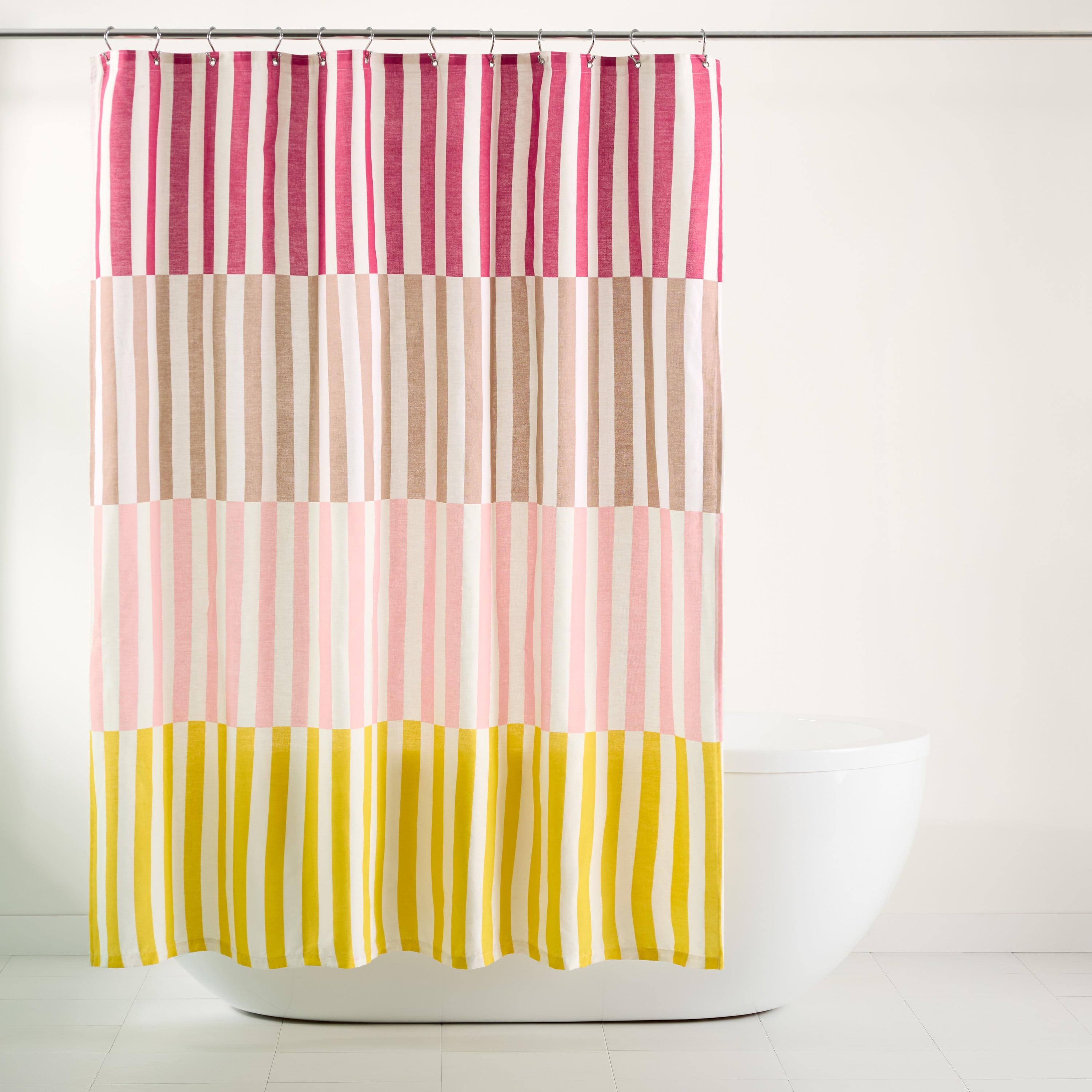 Town & Country Living Town & Country Play Adeline Offset Stripe Fabric Shower Curtain 70"X72"