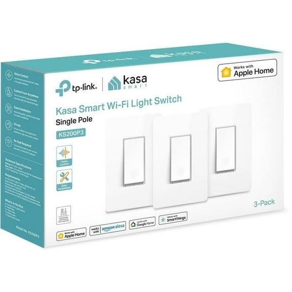 TP-Link Kasa Smart Wi-Fi Light Switch 3-Pack, HomeKit KS200P3
