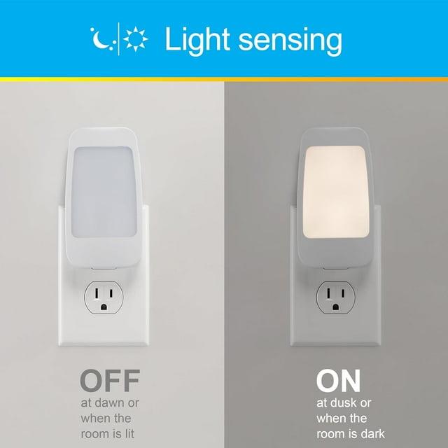 GE 4-in-1 Power Failure LED Night Light, Plug-in, Light Sensing, Rechargeable