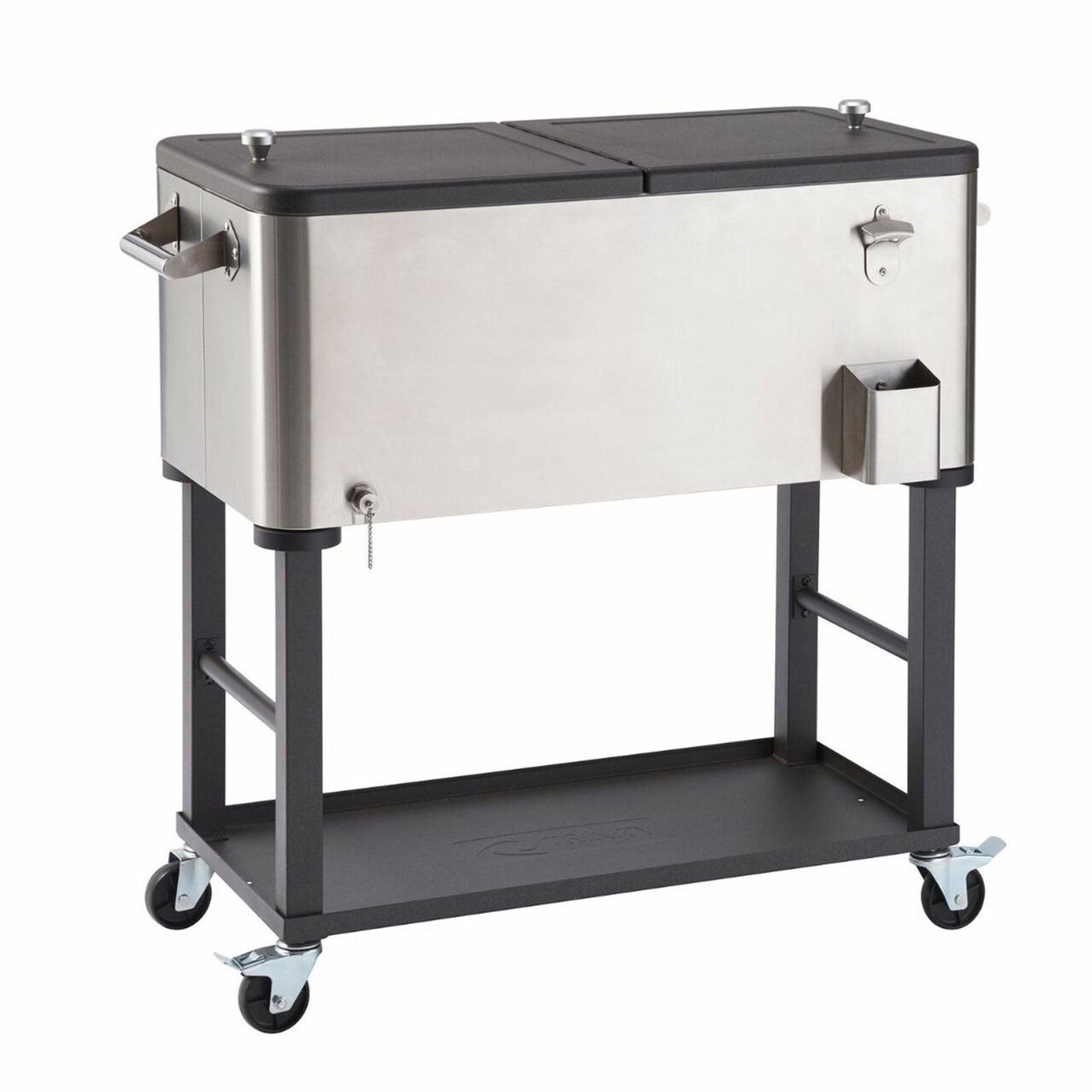 Trinity TRINITY 100 Qt./25 Gal. Stainless Steel Wheeled Cooler w/ Detachable Tub