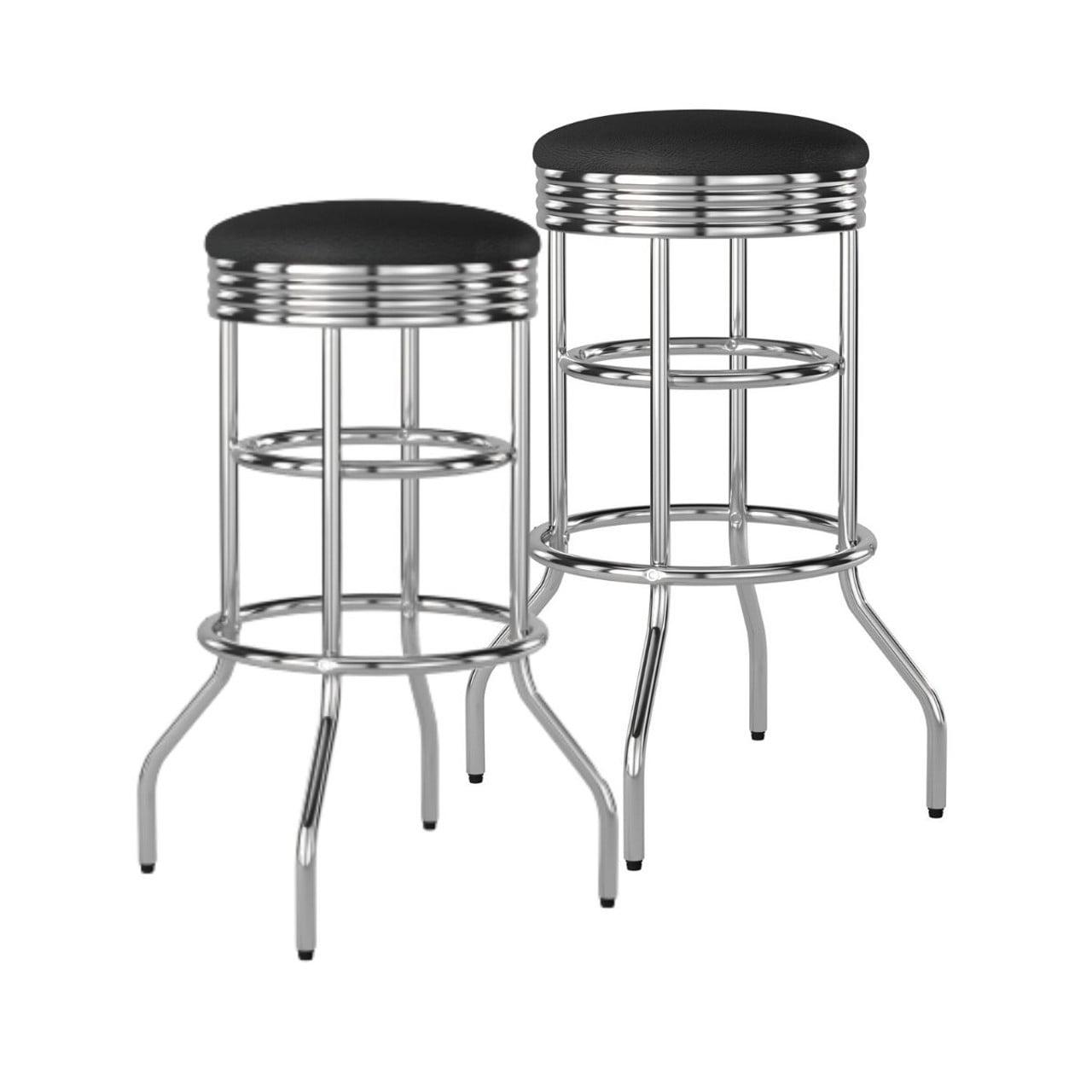 TRINITY 30" Swivel Stool Assembled 2-Pack - Chrome