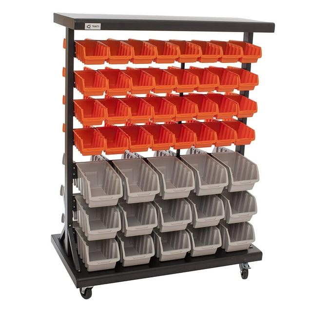 TRINITY Dual-Sided Mobile Bin Rack (35.5 in. W x 48.5 in. H x 19.75 in. D) & Reviews | Wayfair
