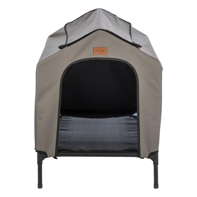TRIXIE 2-in-1 Elevated Dog House, Portable Pet Camping Cot & Tent, Raised Bed & Dog Shade for Dogs