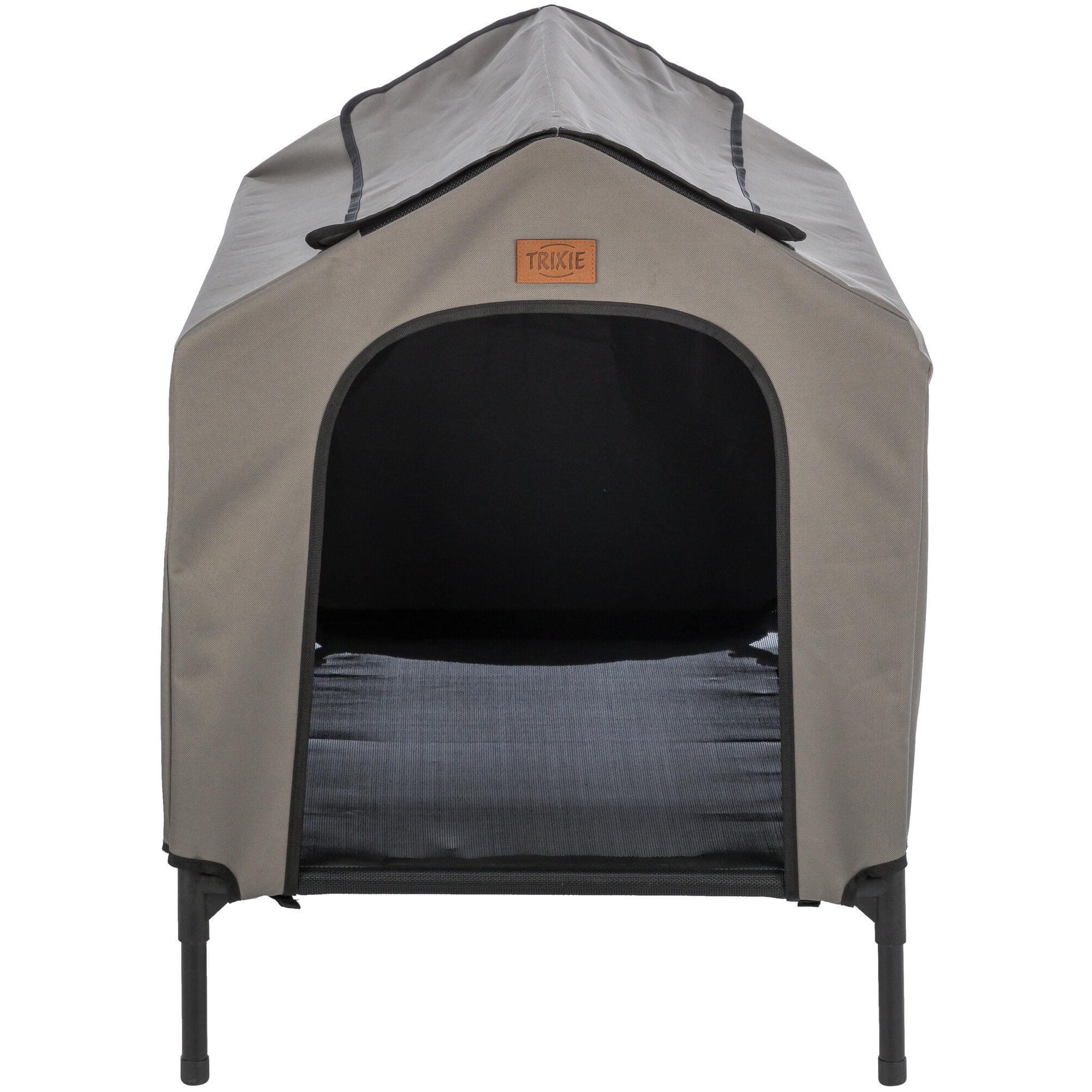 TRIXIE 2-in-1 Elevated Portable Dog House or Dog Cot & Tent for Small-Medium Dogs