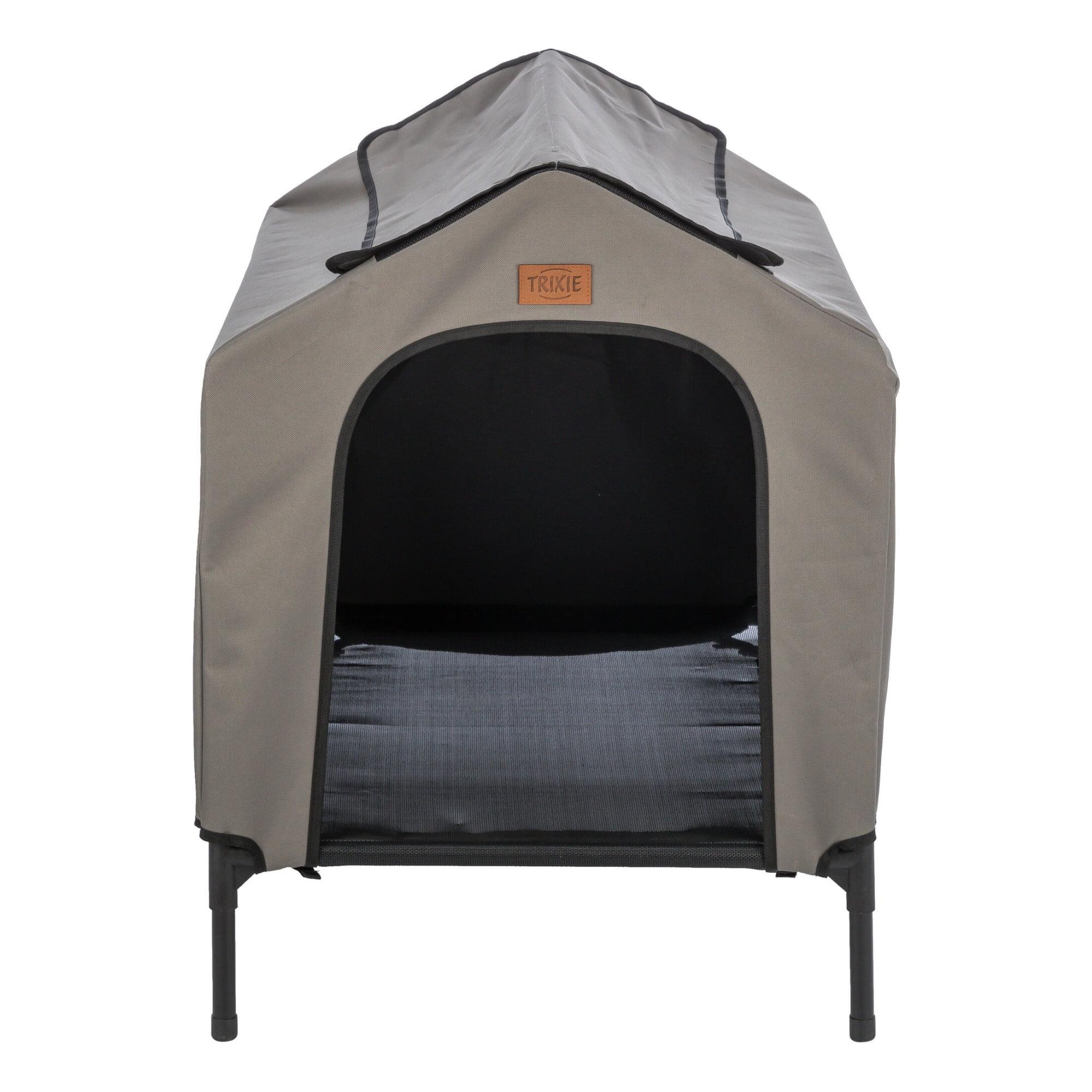 TRIXIE 2-in-1 Elevated Portable Dog House or Dog Cot & Tent for Small-Medium Dogs