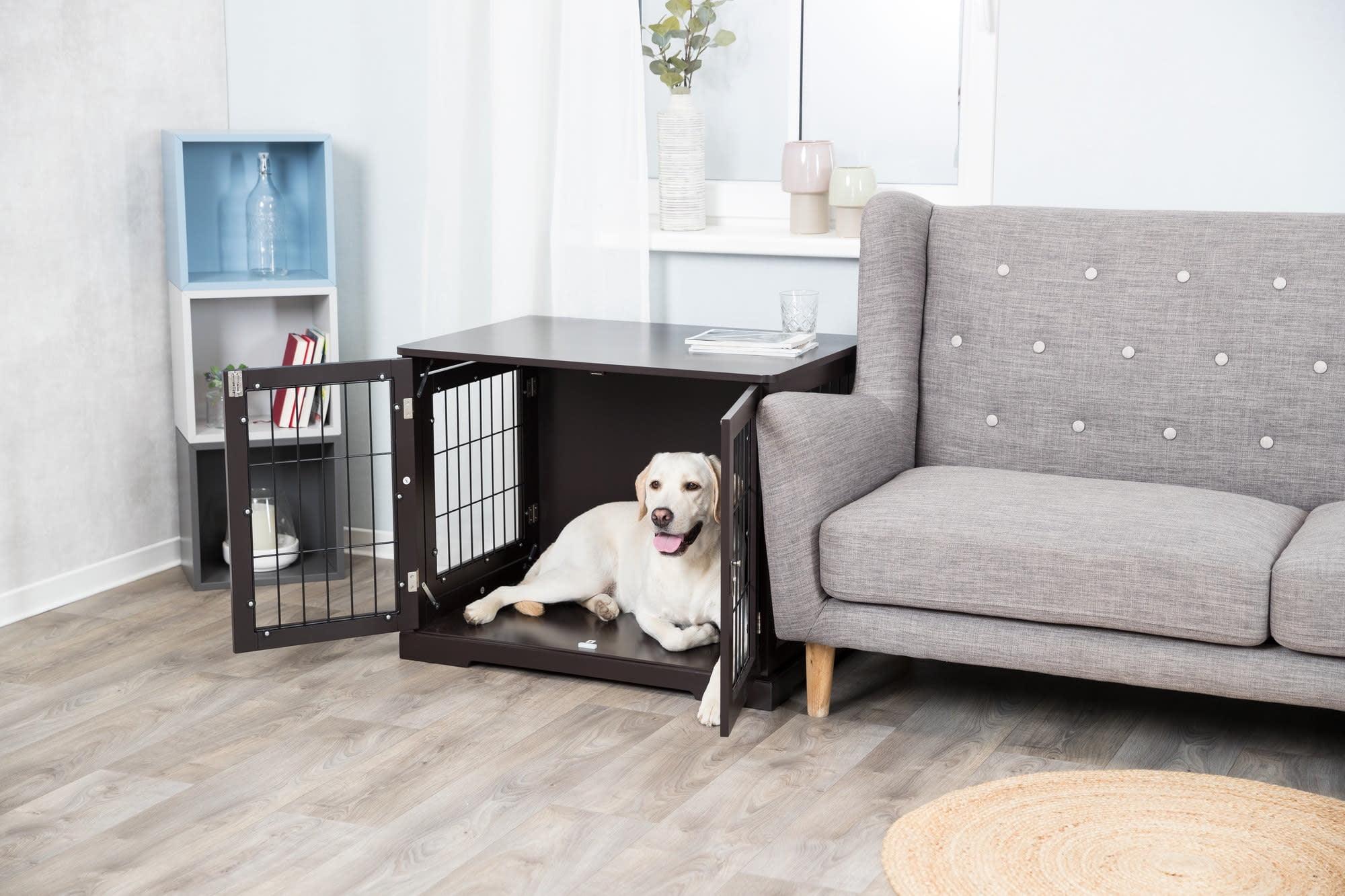 TRIXIE Indoor Dog Crate, Wooden Crate Table for Dogs, Dog Kennel, Perfect in Any Room