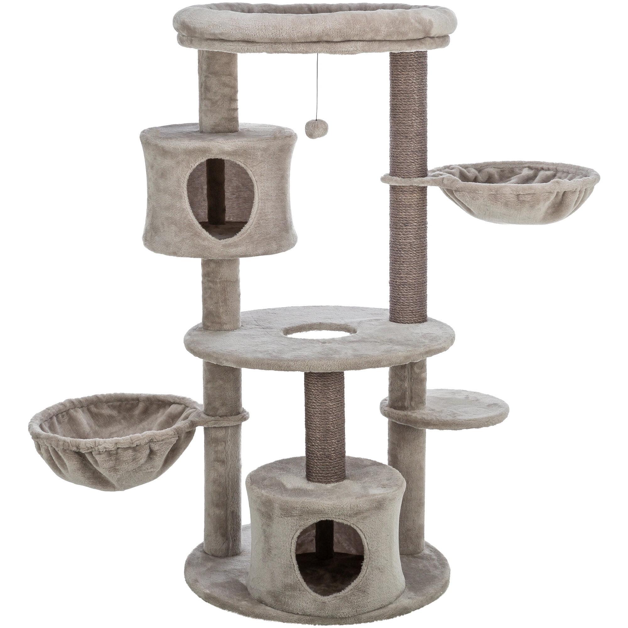 TRIXIE TRIXIE Anna 50-in Cat Tree, Jute Scratching Posts, Cat Tower with Condos, Hammocks, Platforms, Hanging Cat Toy
