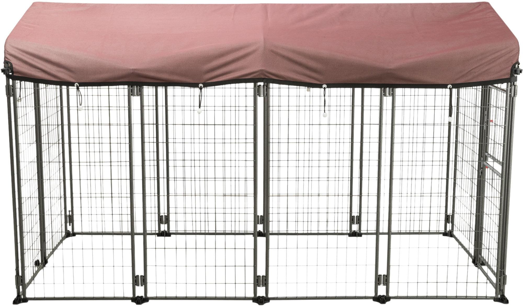 XX-Large Aluminum Outdoor Dog Kennel with Cover