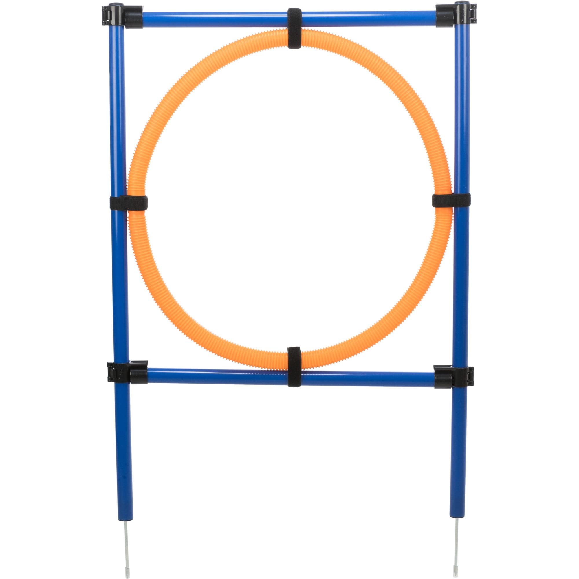 Adjustable Blue and Orange Dog Agility Training Ring