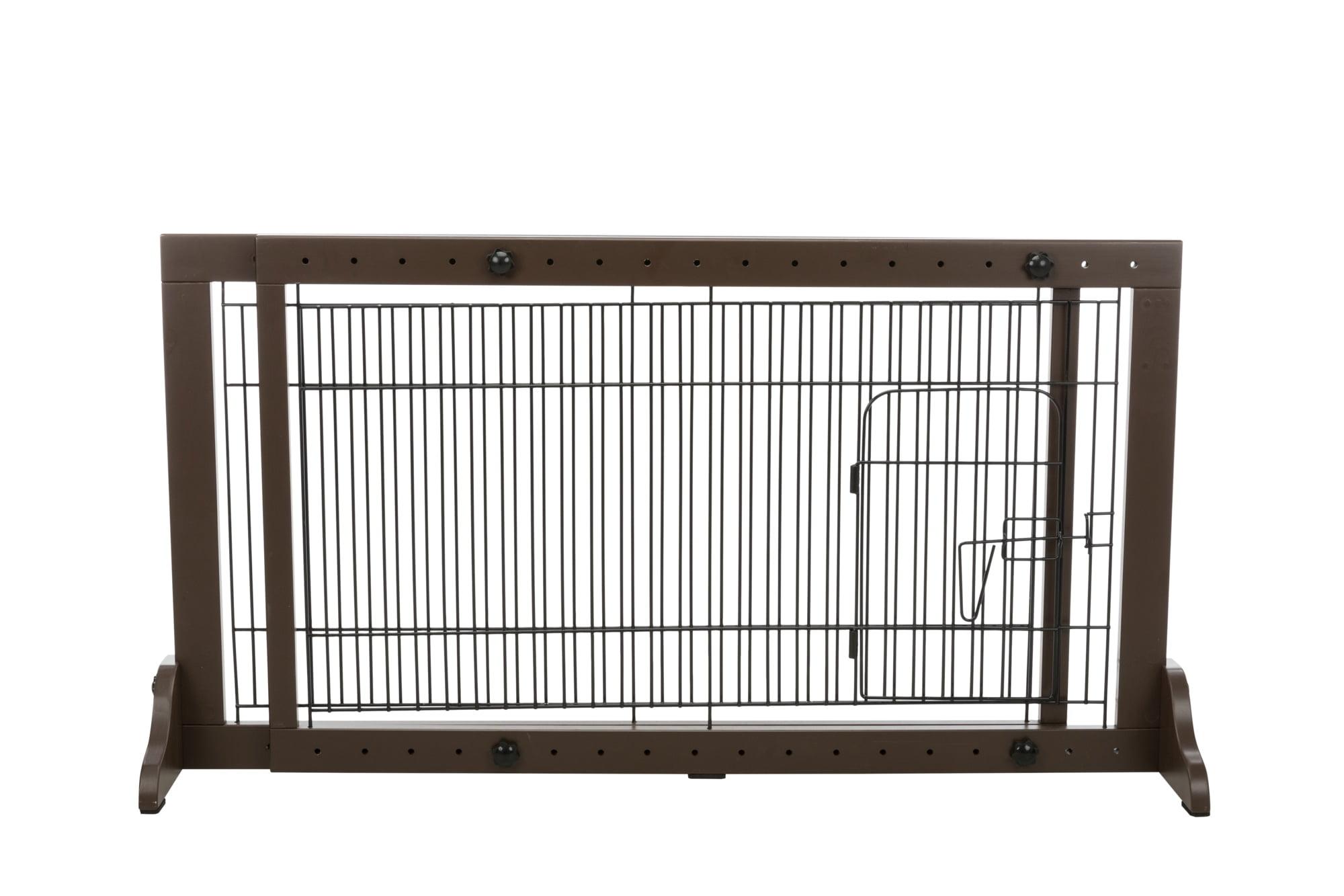 TRIXIE TRIXIE Freestanding Pet Gate with Pet Door, Adjustable Width, 22.5 in Height