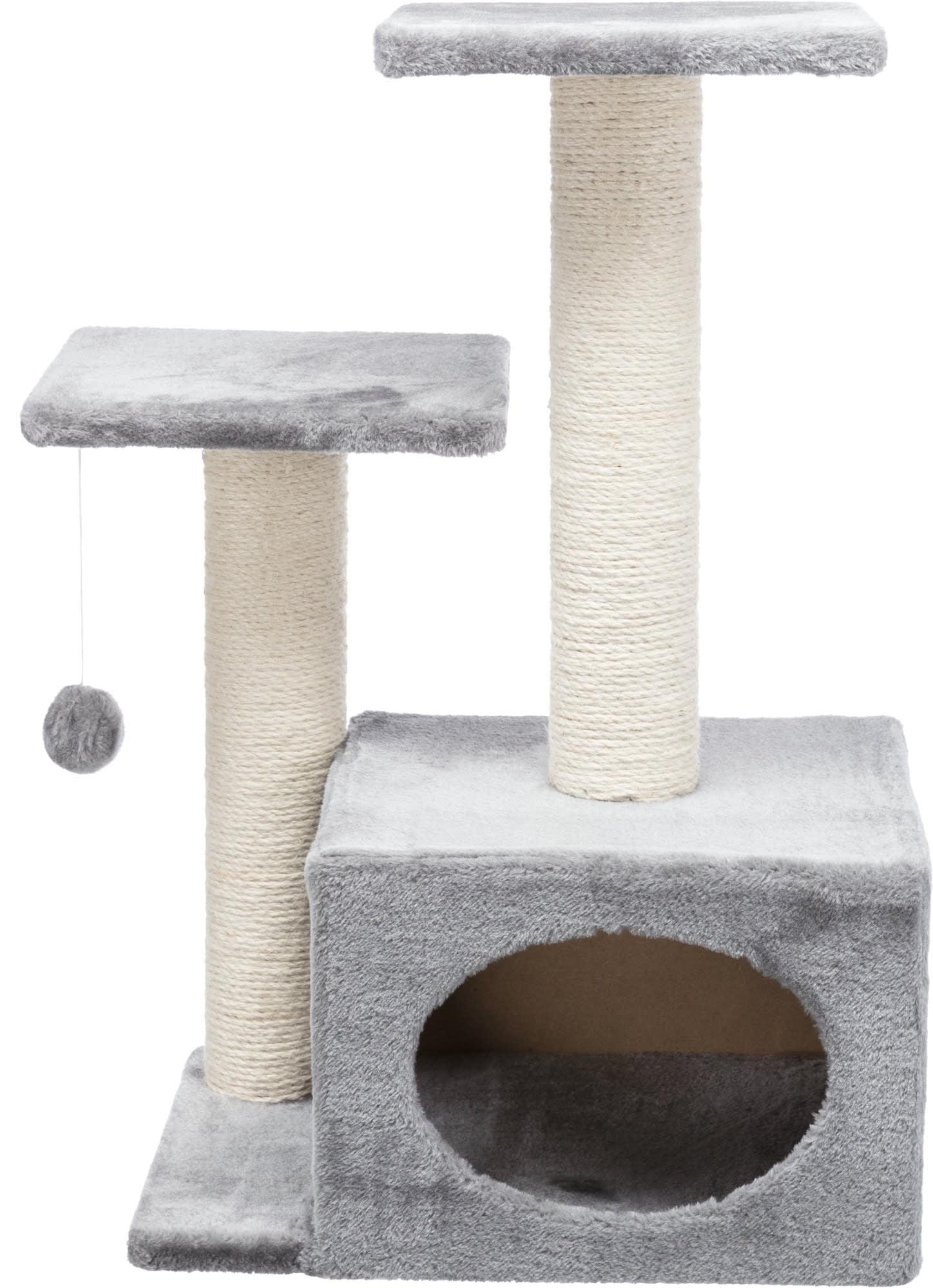 TRIXIE TRIXIE Valencia 28" Cat Tree, 3-Level Cat Tower, Sisal Scratching Posts, Plush Condo and Platforms, Dangling Cat Toy